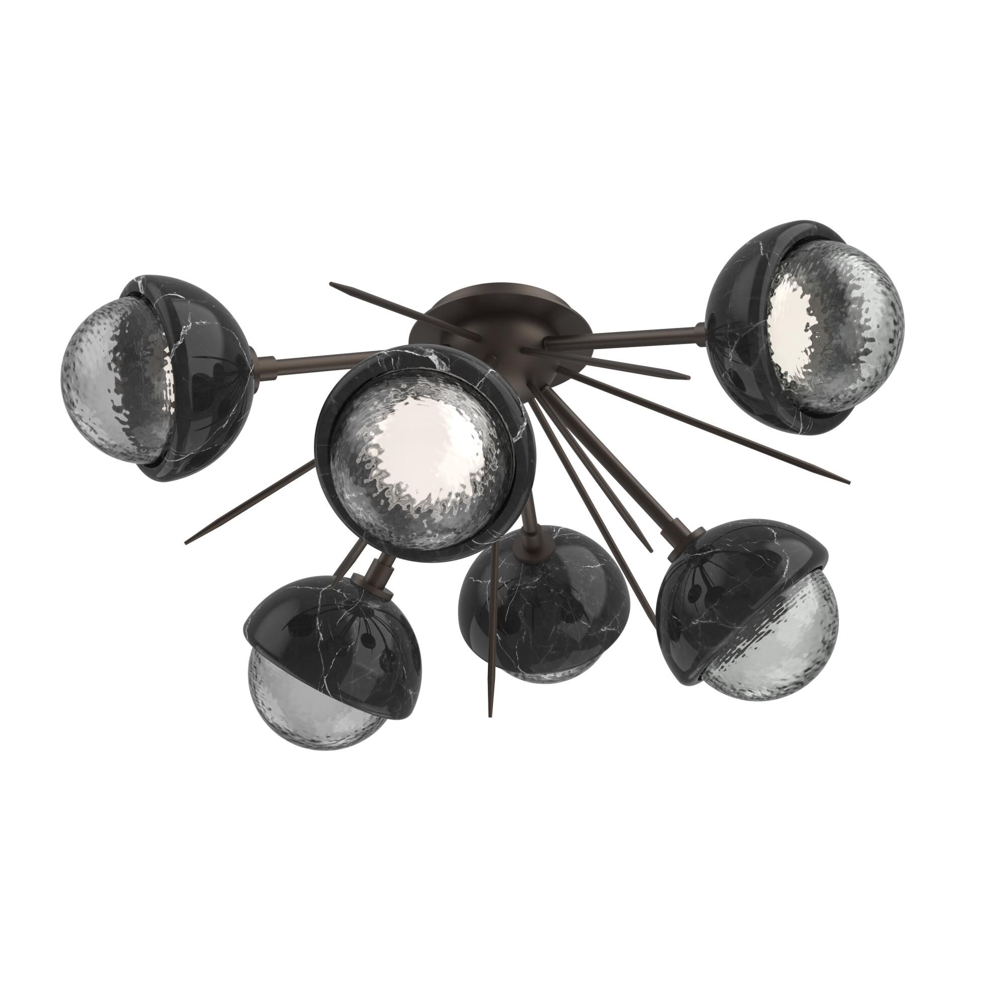 Shown in Flat Bronze finish and Smoke glass and Black Marble accent