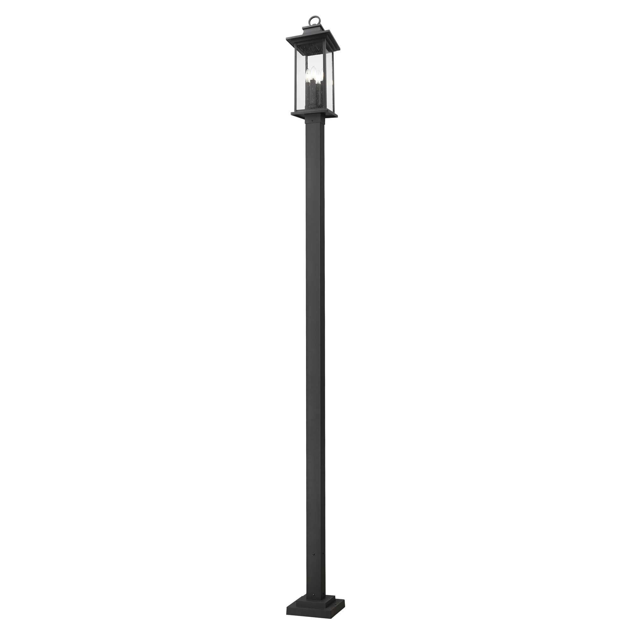 Shown in Black finish and Clear Seedy glass and Clear Seedy shade