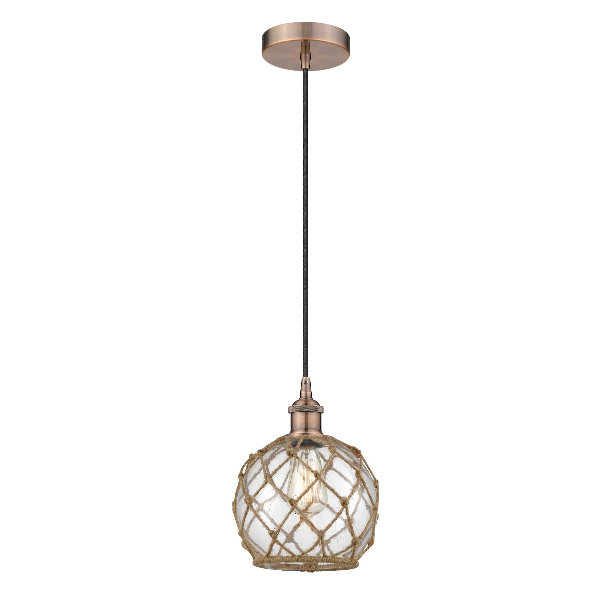 Innovations Lighting Bruno Marashlian Farmhouse Rope 8 Inch Mini Pendant