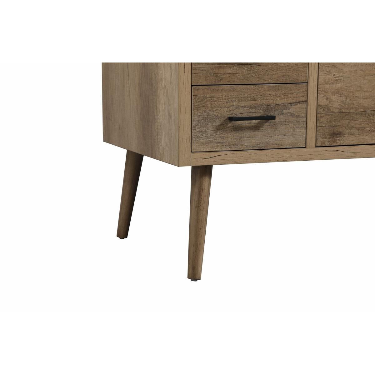 Shown in Natural Oak finish and With Backsplash accent