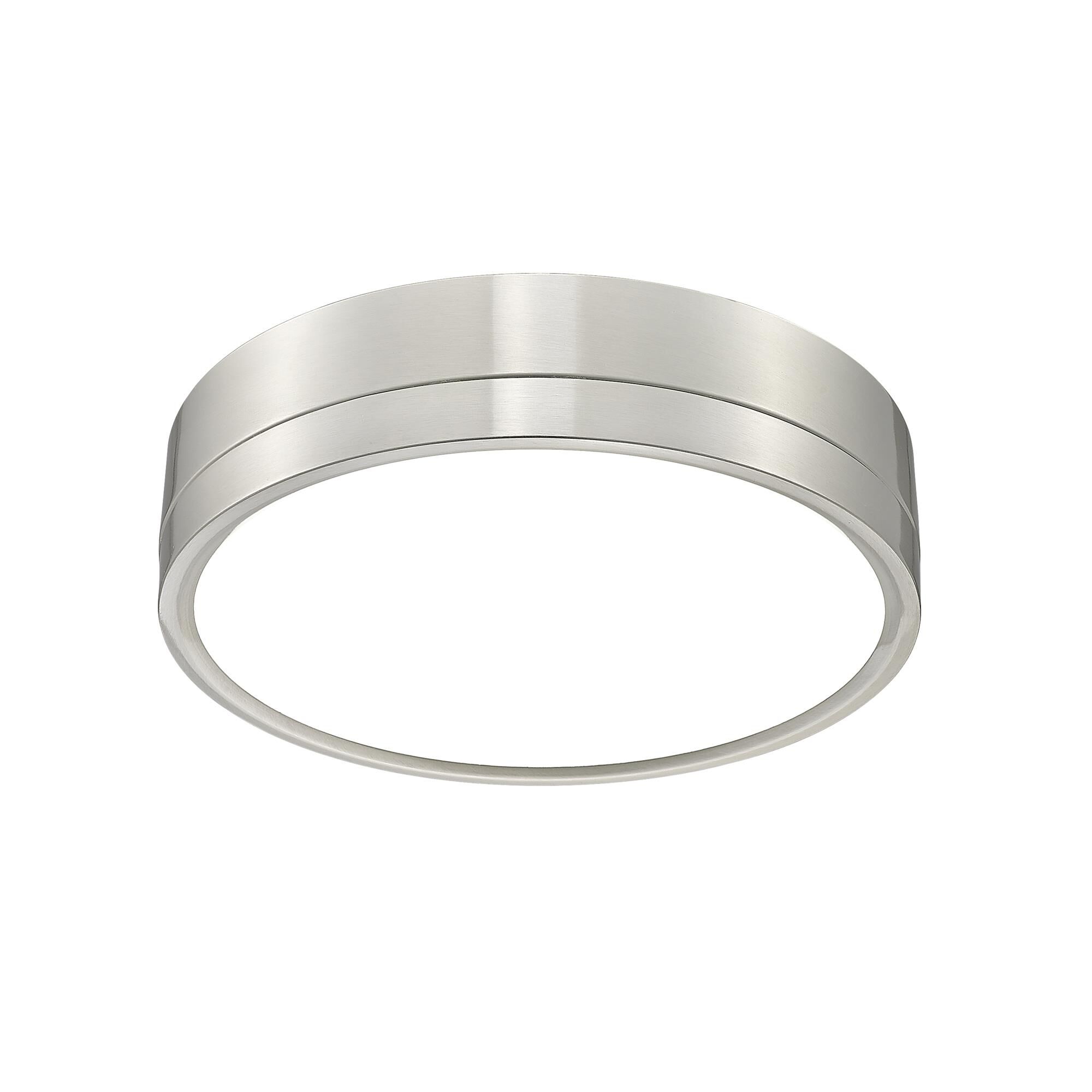 Shown in Brushed Nickel finish and Frosted glass and Frosted shade