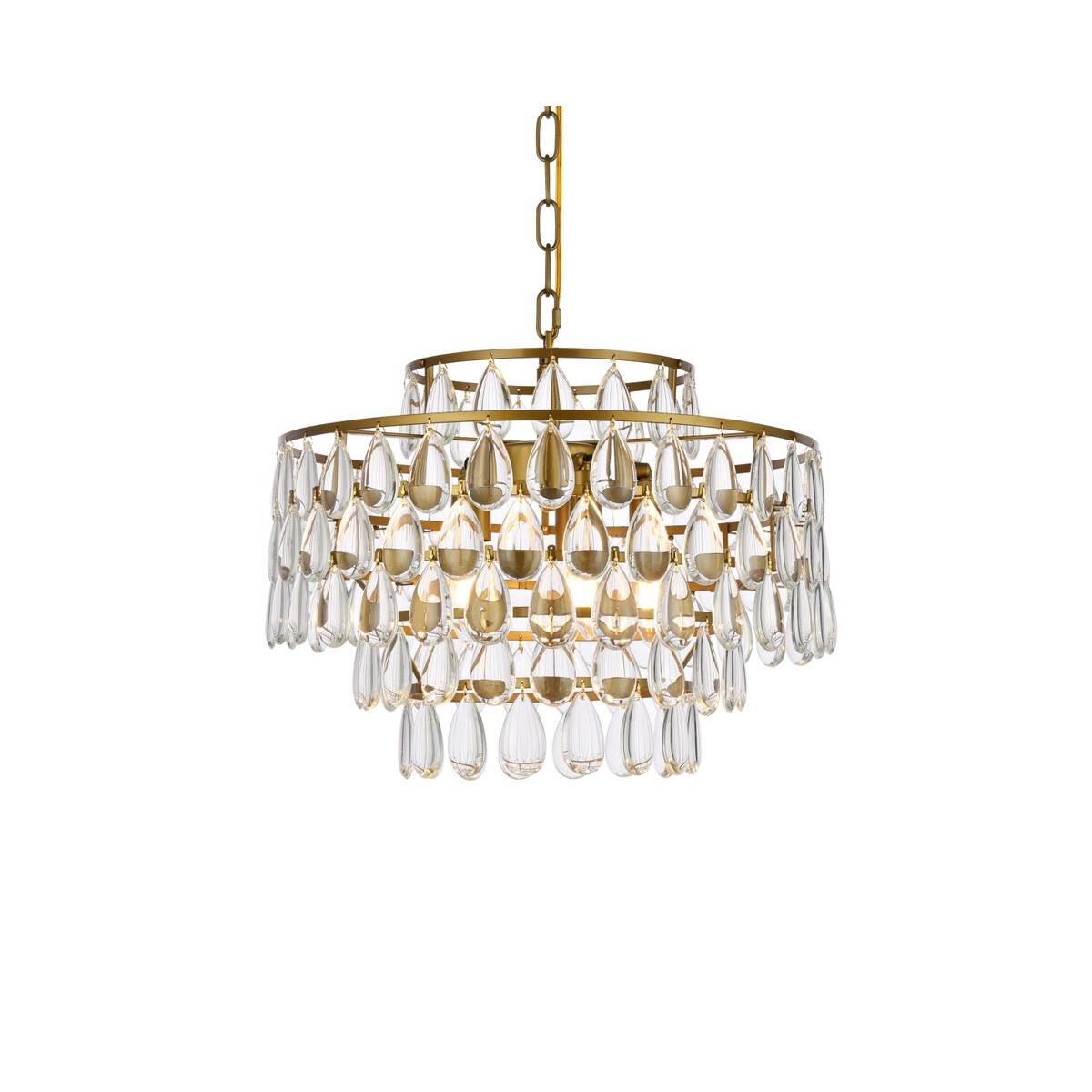 Mila 18 Inch 5 Light Mini Chandelier by Elegant Lighting