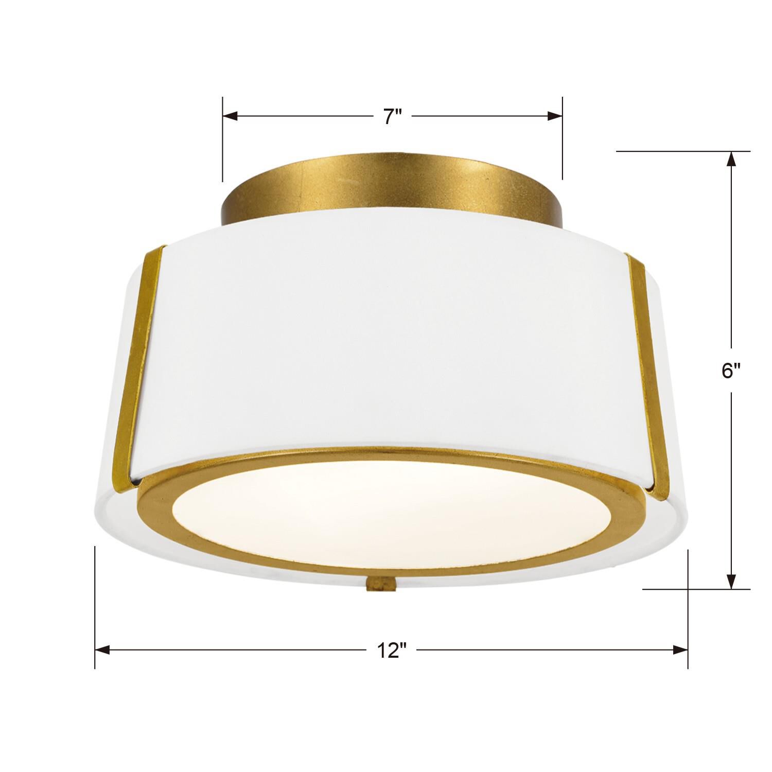 Fulton 12 Inch 2 Light Semi Flush Mount by Crystorama
