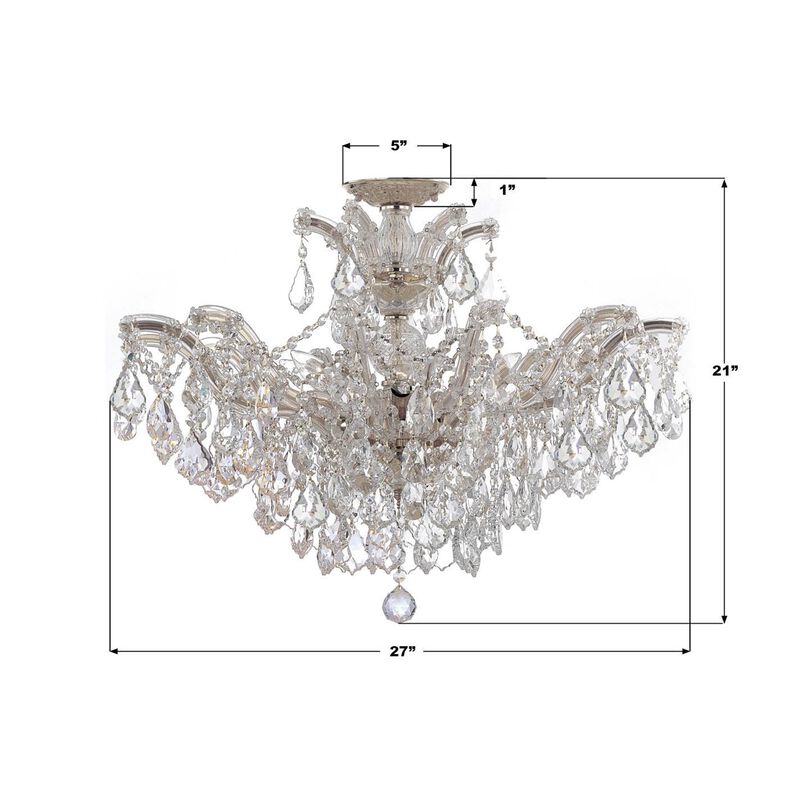 Maria Theresa 27 Inch 6 Light Chandelier by Crystorama
