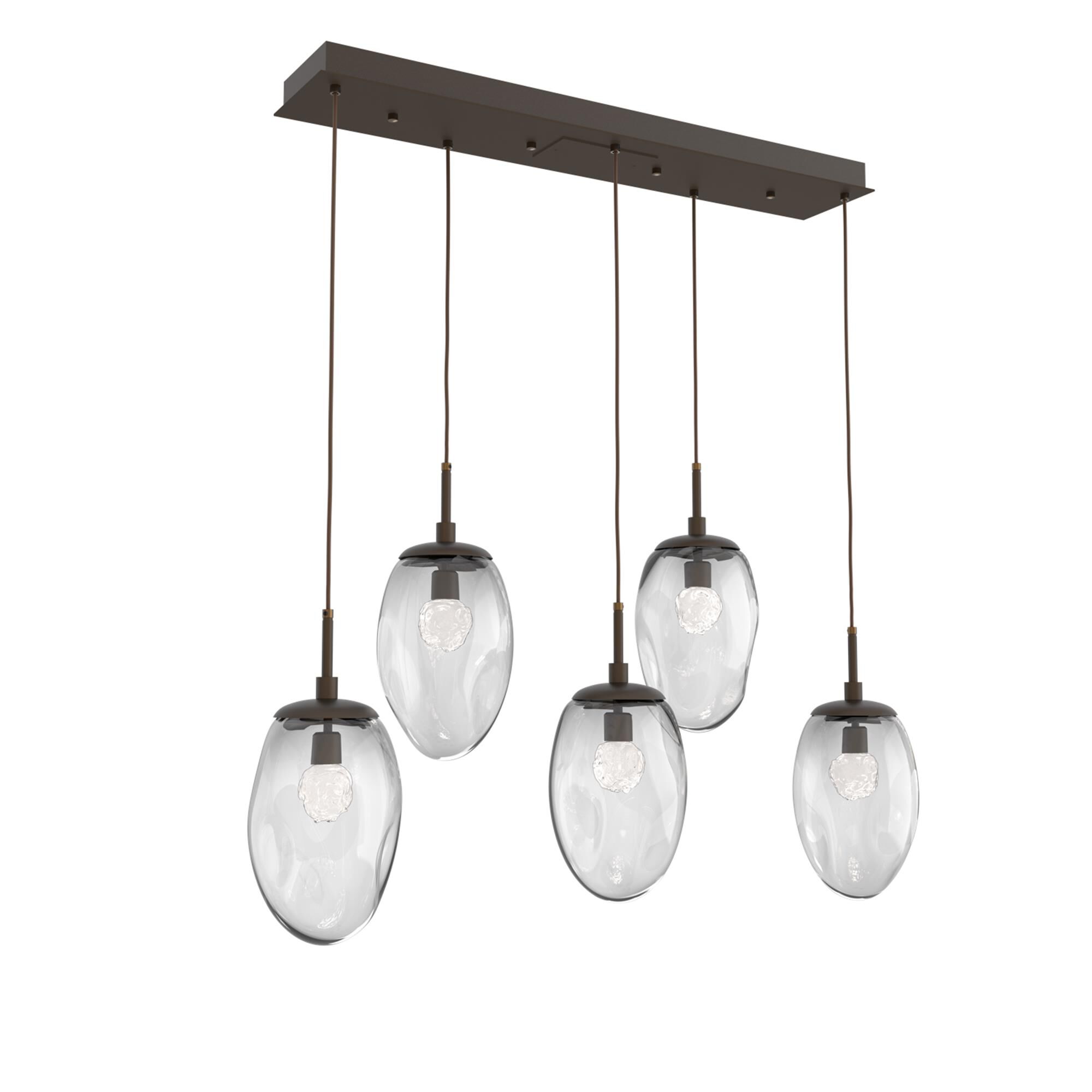 Shown in Flat Bronze finish and Floret Inner Clear Outer glass