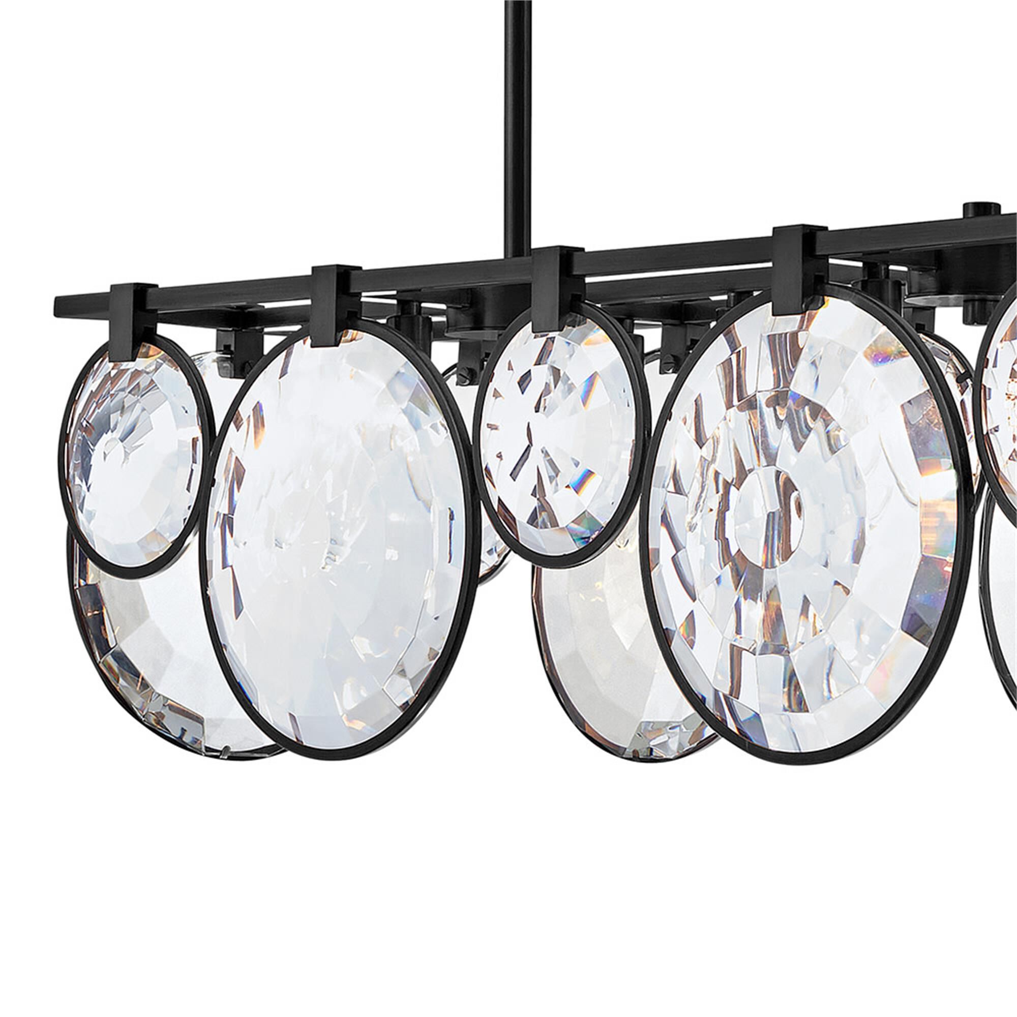 Shown in Black finish and Optic Crystal glass