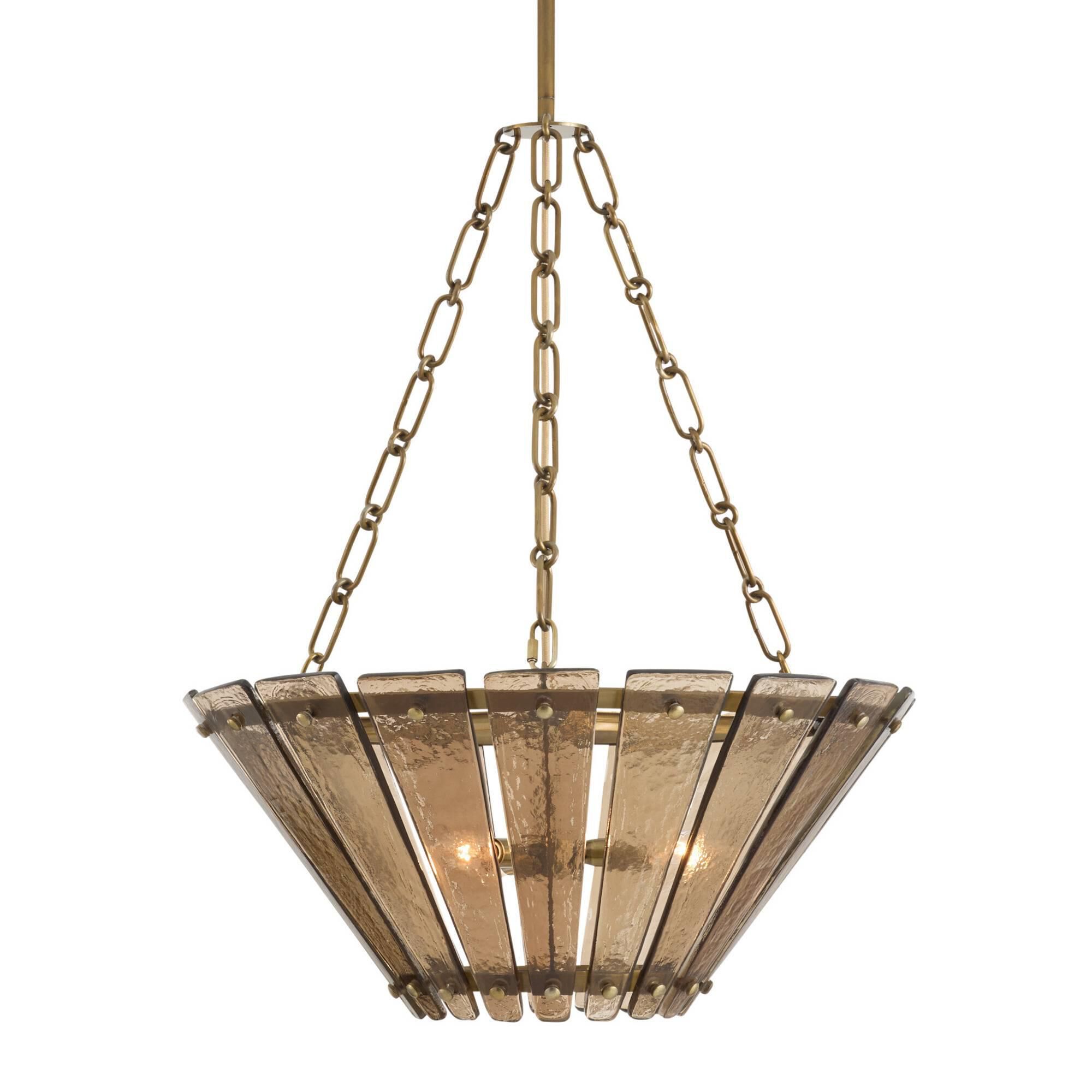 Shown in Smoke and Antique Brass finish