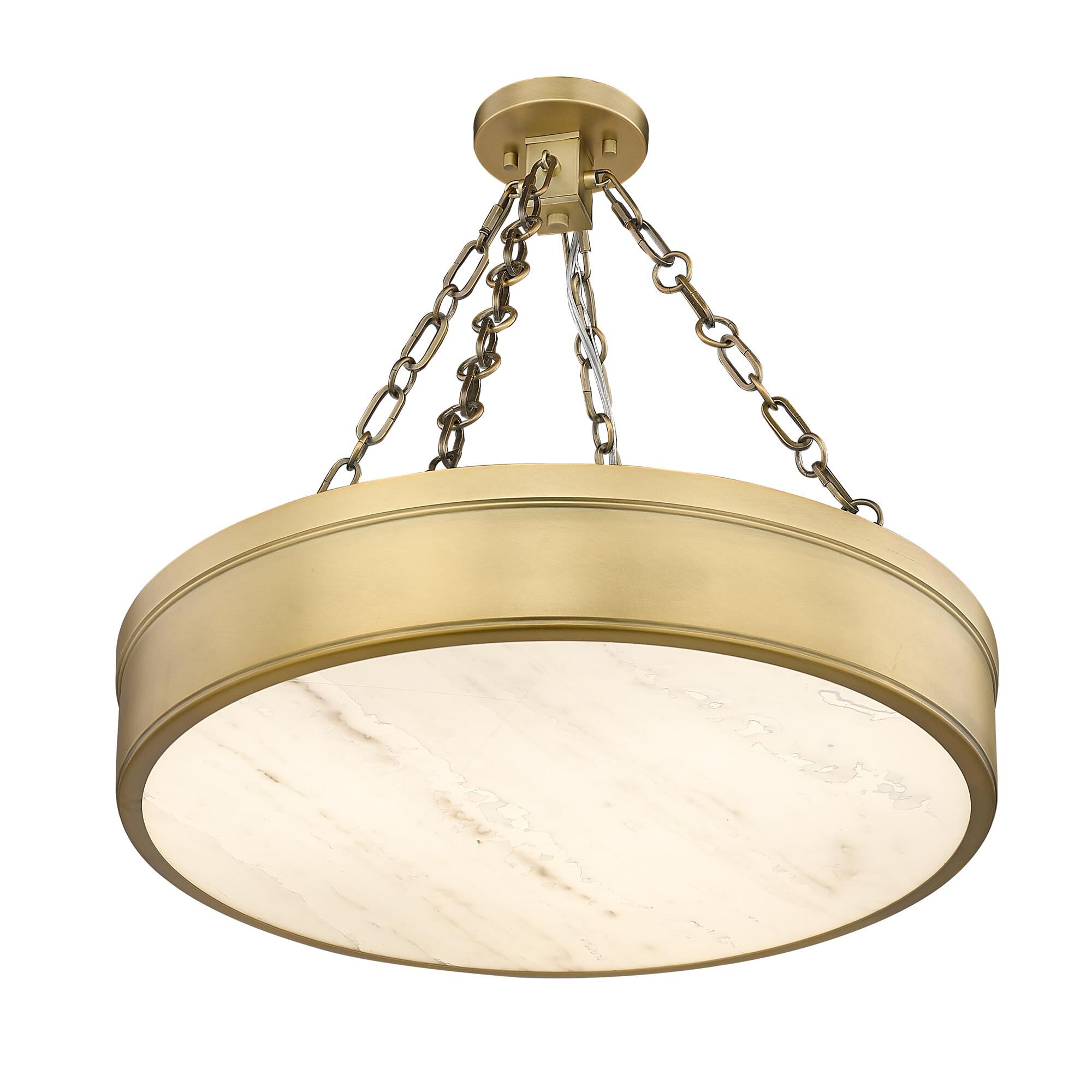 Shown in Rubbed Brass finish and Marbling glass