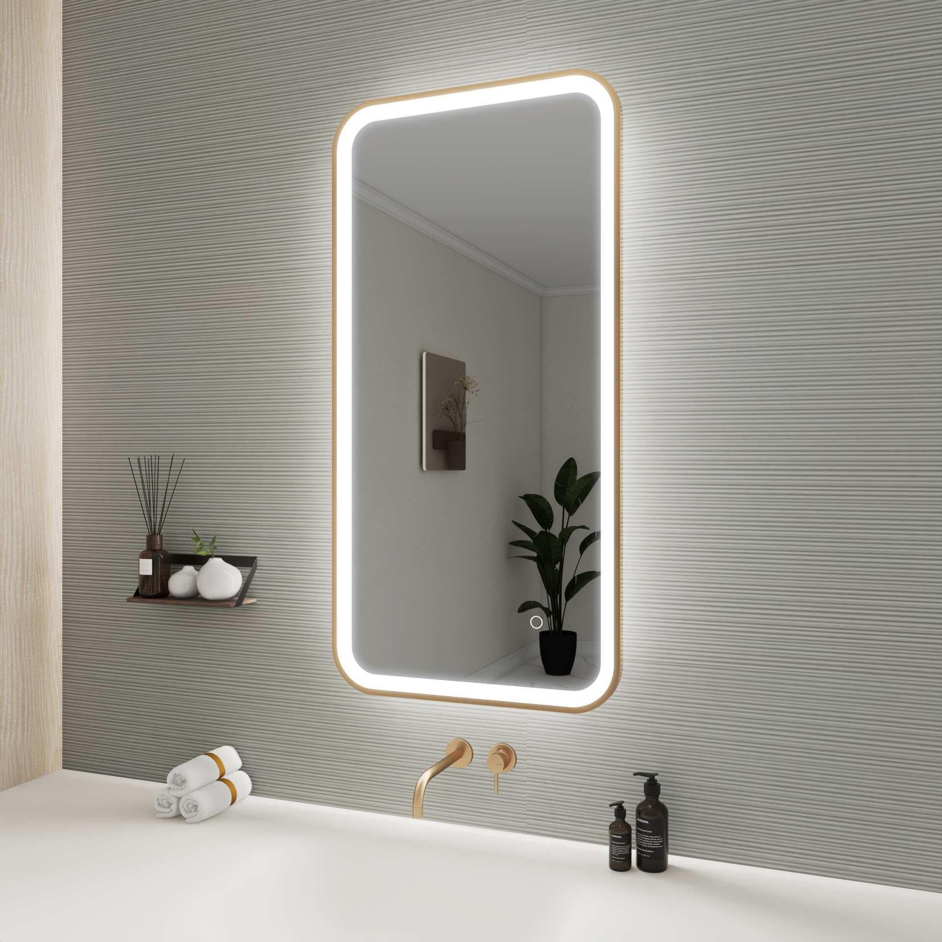 Harmoni 40 Inch Rectangular LED Lighted Mirror by Elegant Decor