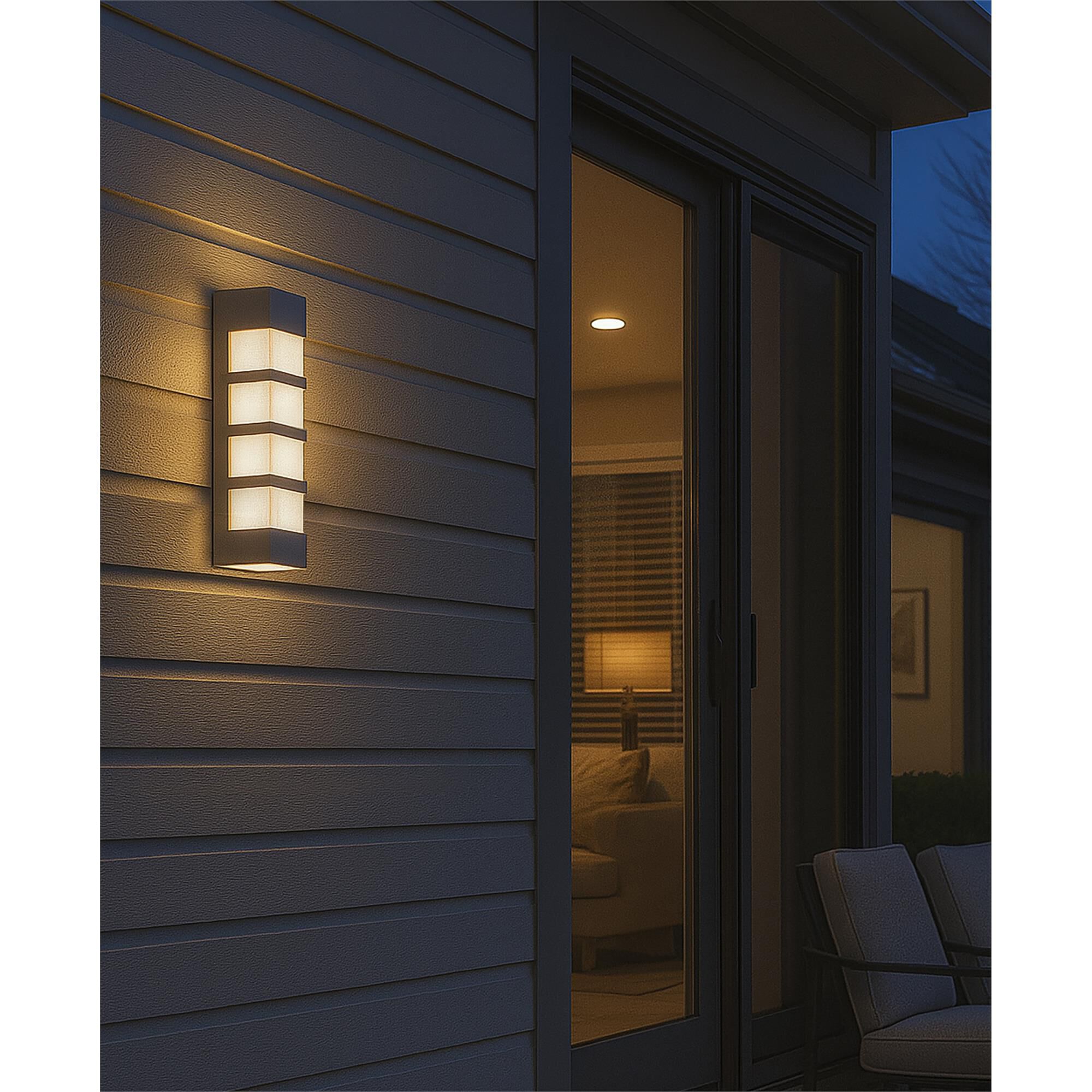 Shown in Textured Grey finish and White Acrylic glass
