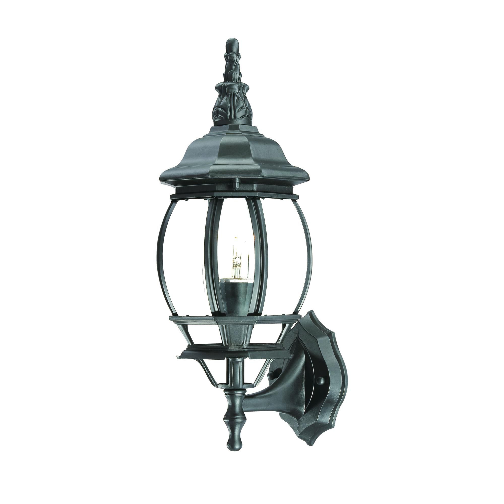 Shown in Matte Black finish and Clear glass and Clear Glass Panes shade