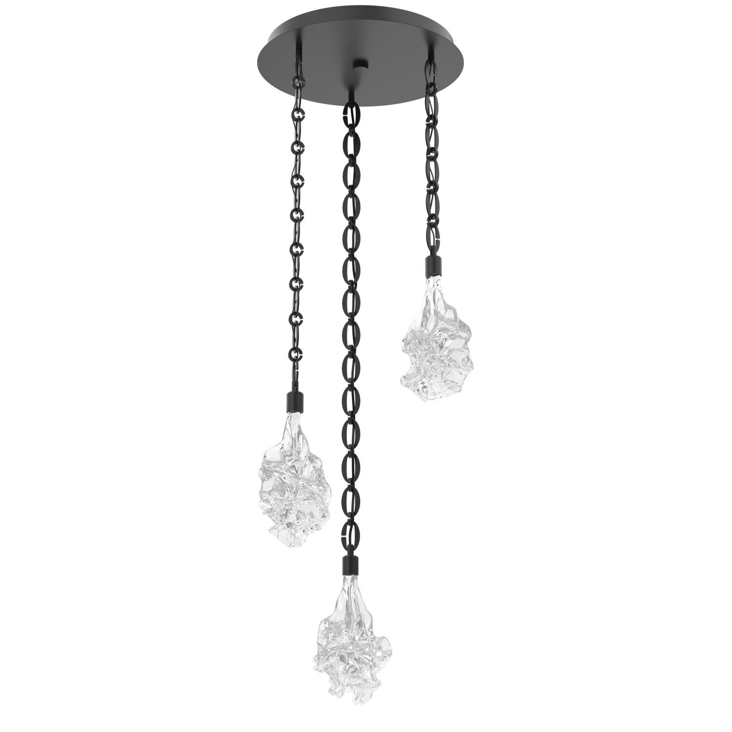 Shown in Matte Black finish and Clear glass