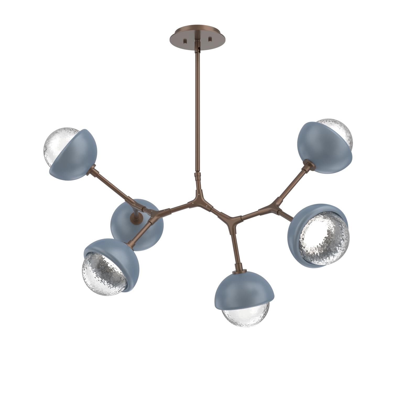 Levi Wilson Cabochon 31 Inch Linear Suspension Light by Hammerton Studio
