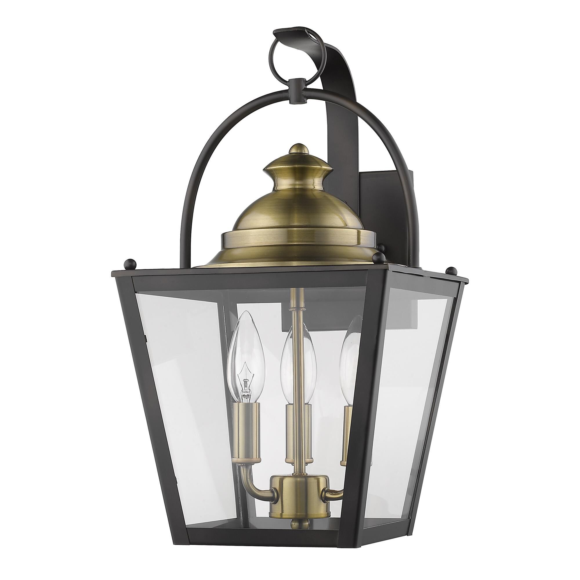 Shown in Oil-Rubbed Bronze finish and Clear glass and Clear, Glass Panes shade