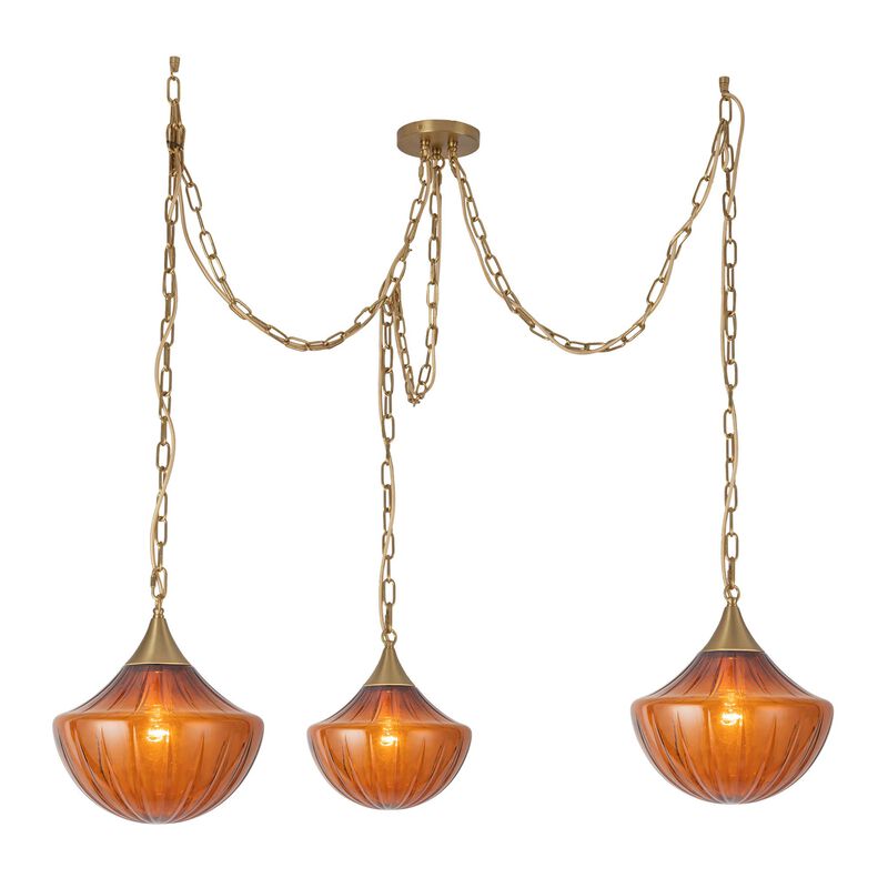 Peyton Fox Farrah 12 Inch 3 Light Multi Light Pendant by Alora Mood