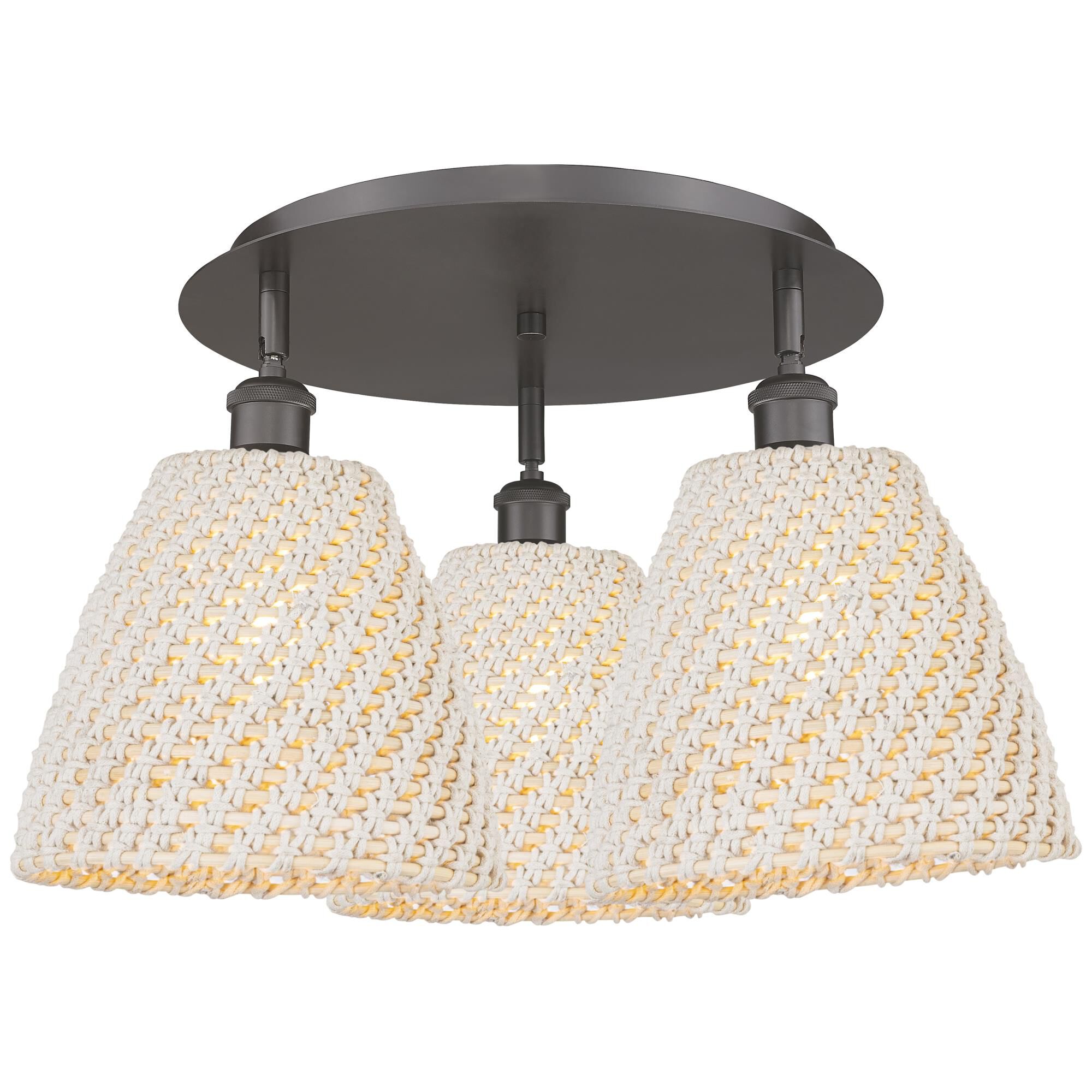 Bruno Marashlian Bristol Natural 21 Inch Flush Mount by Innovations Lighting