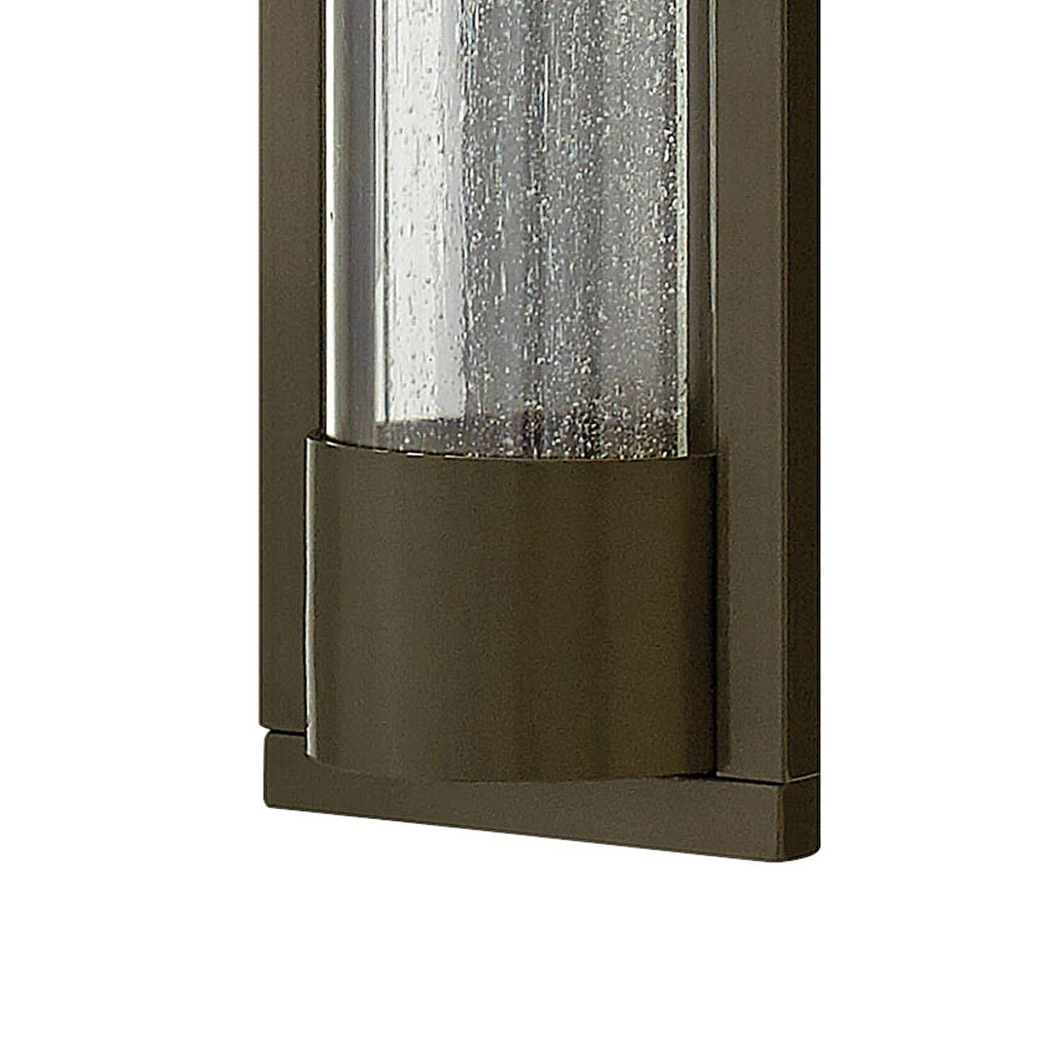 Shown in Bronze finish and Clear Acrylic Outside Cylinder & Seedy  Inside Panel glass