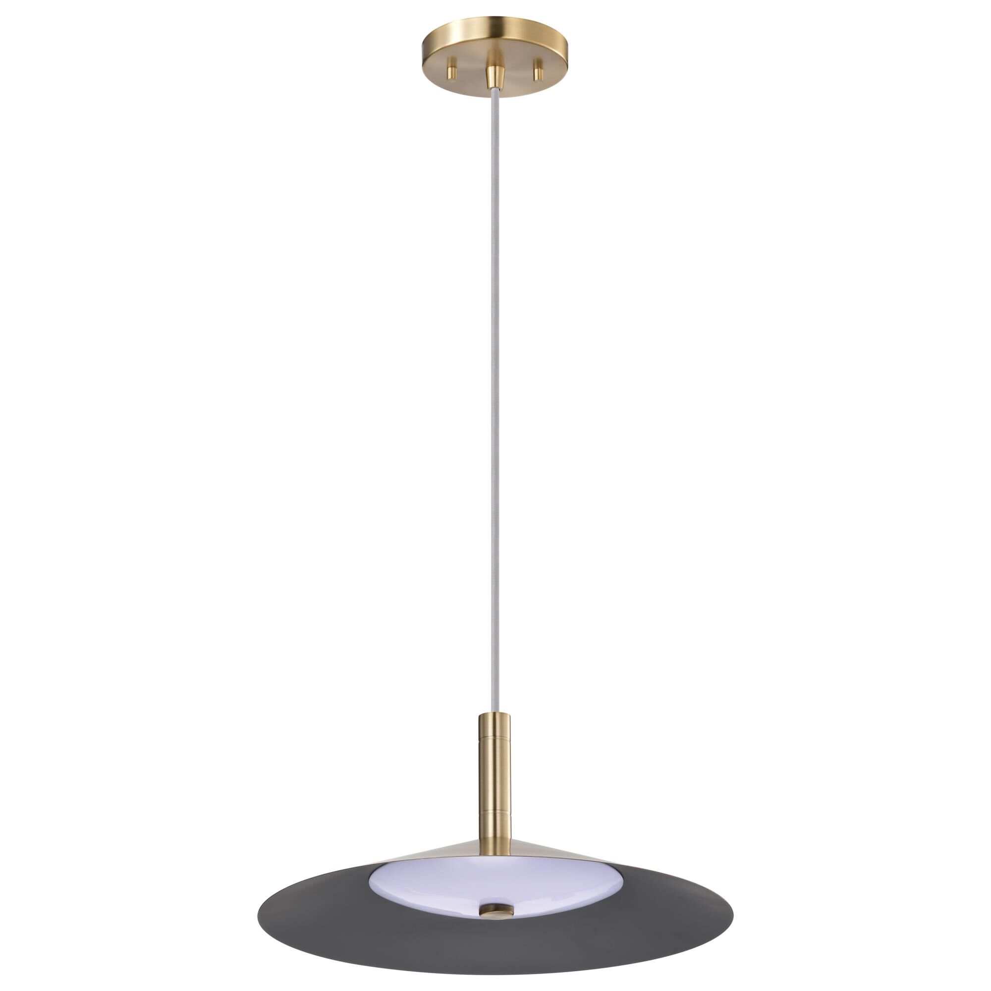 Shown in Burnished Brass finish and Burnished Brass shade