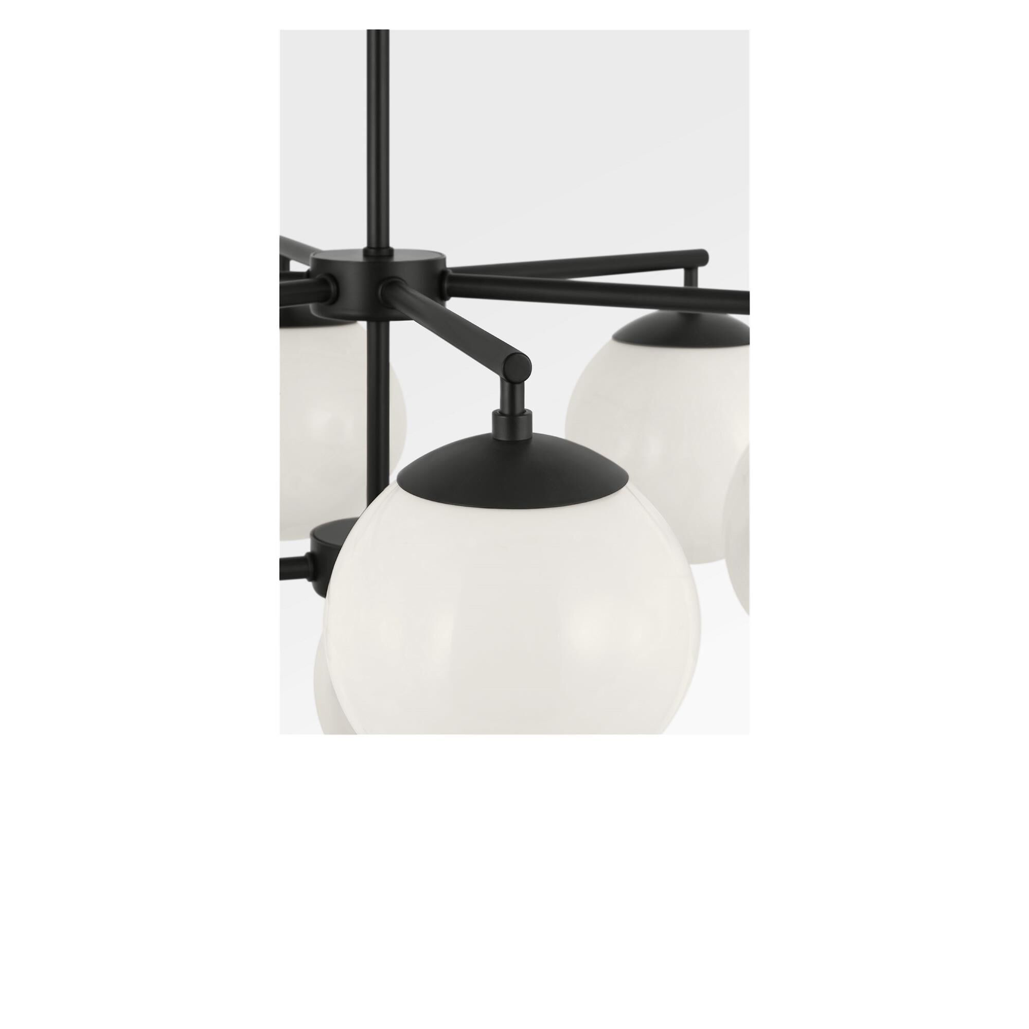 Shown in Midnight Black finish and Clear White glass