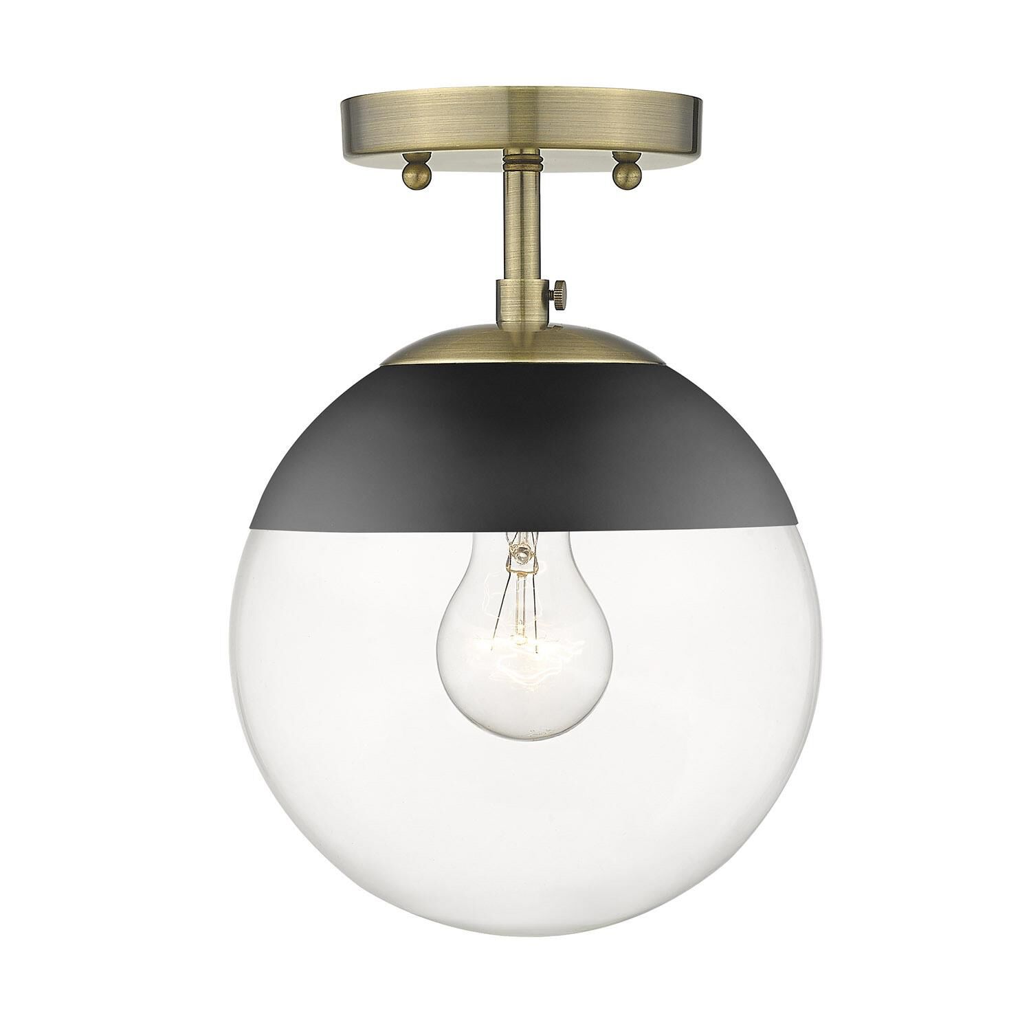 Dixon 1 Light 7.5 Inch Semi Flush Mount by Golden Lighting