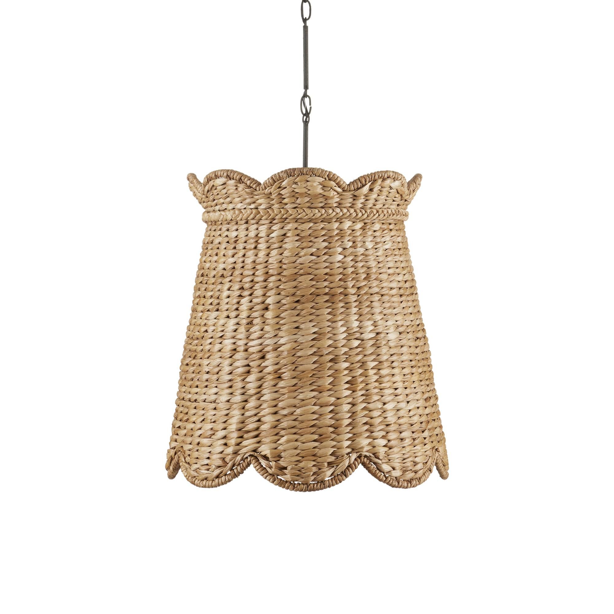 Shown in Natural finish and Natural Water Hyacinth shade