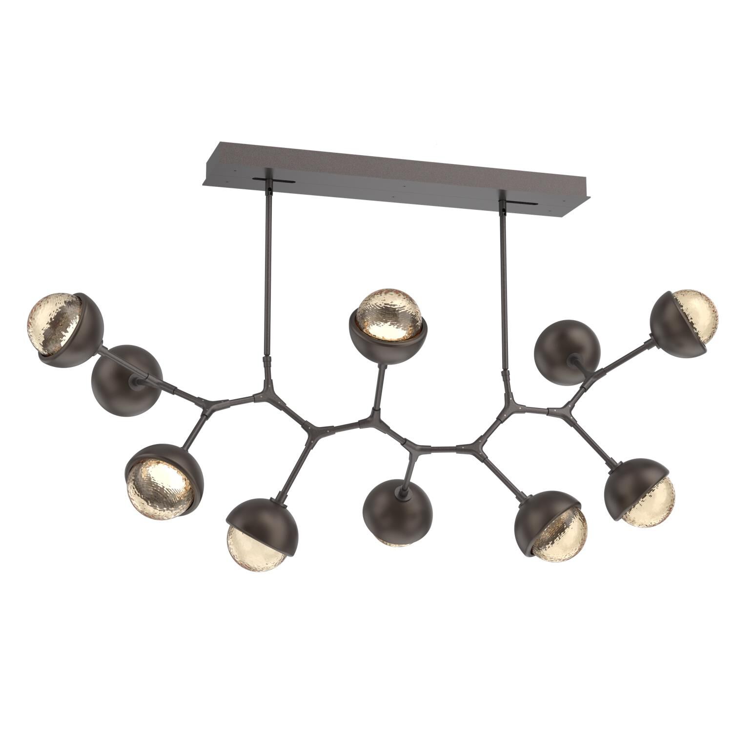 Shown in Graphite finish and Amber glass and Flat Bronze accent