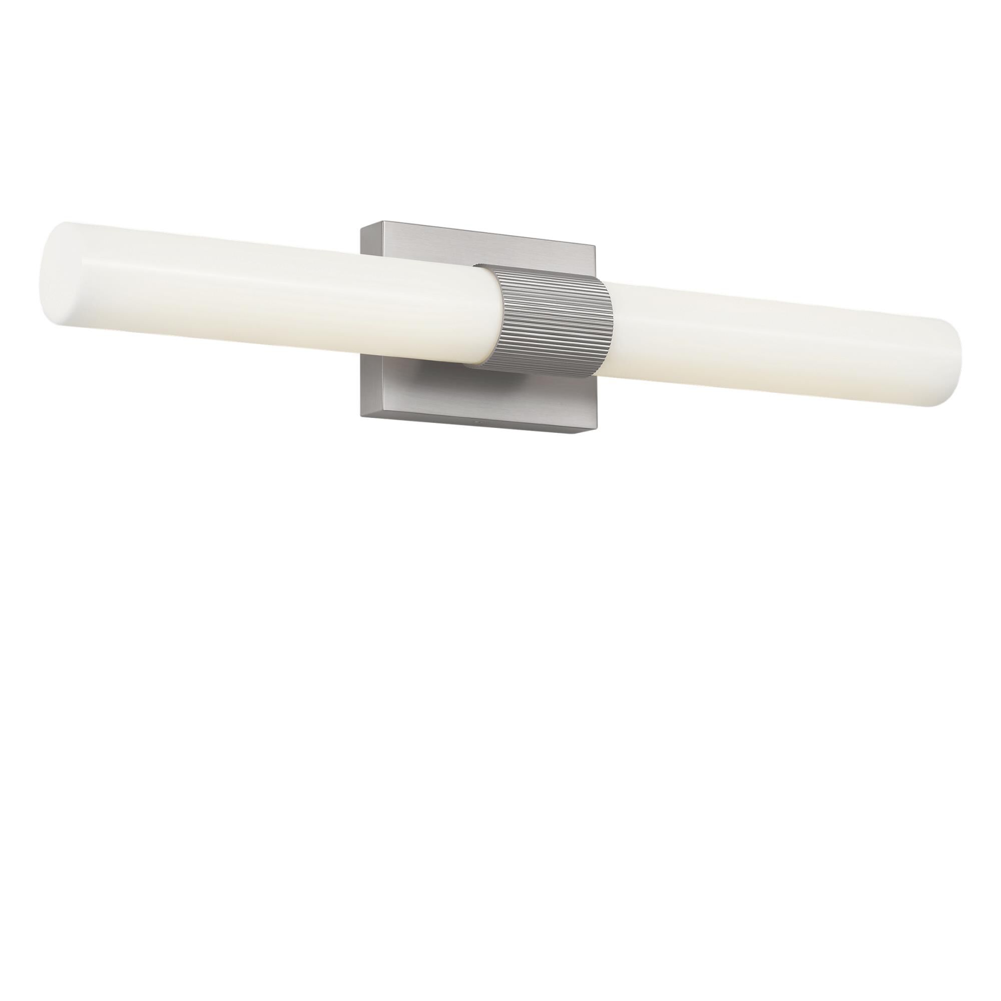 Shown in Brushed Nickel finish and White Acrylic shade