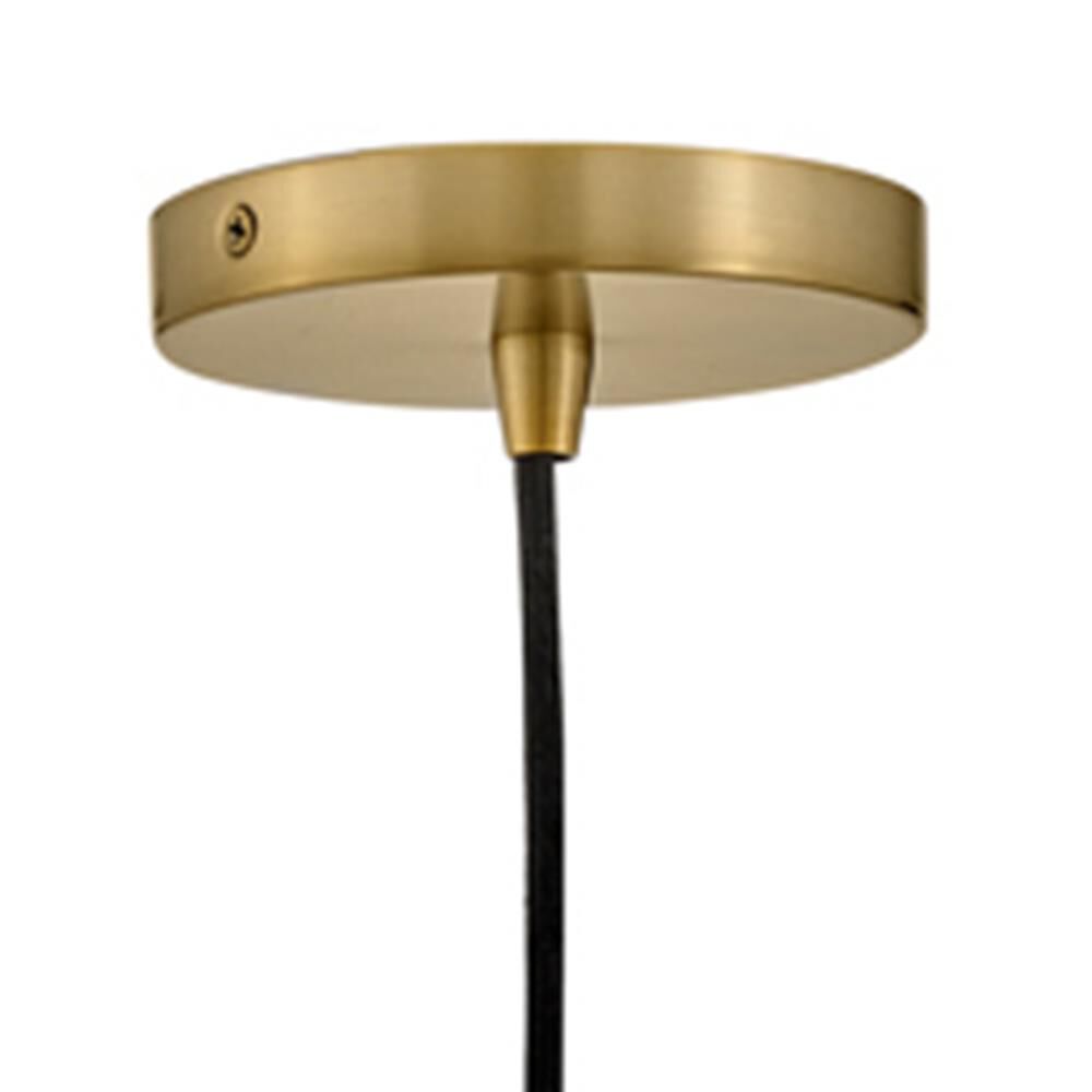 Shown in Lacquered Brass finish and Clear glass