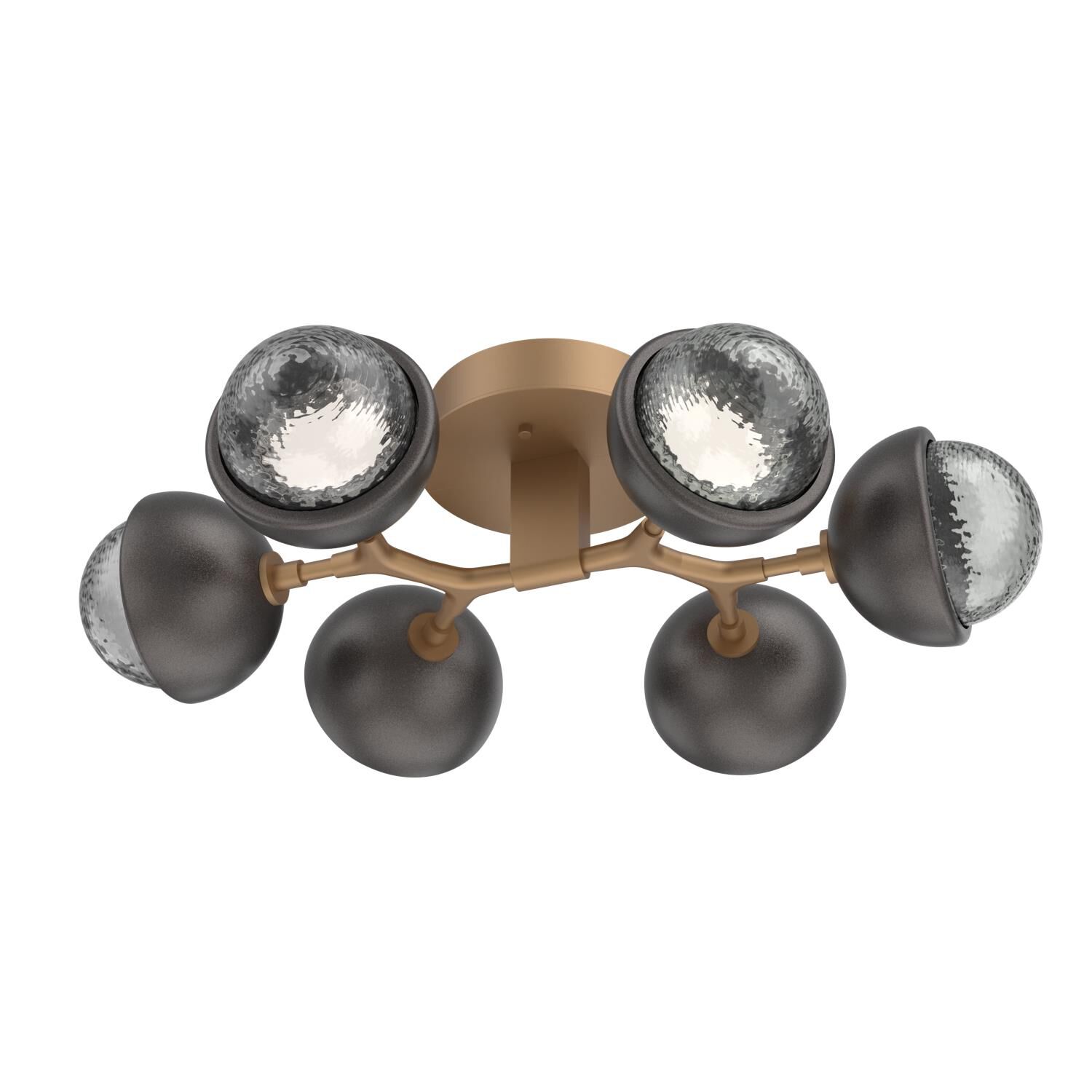 Shown in Novel Brass finish and Smoke glass and Graphite accent