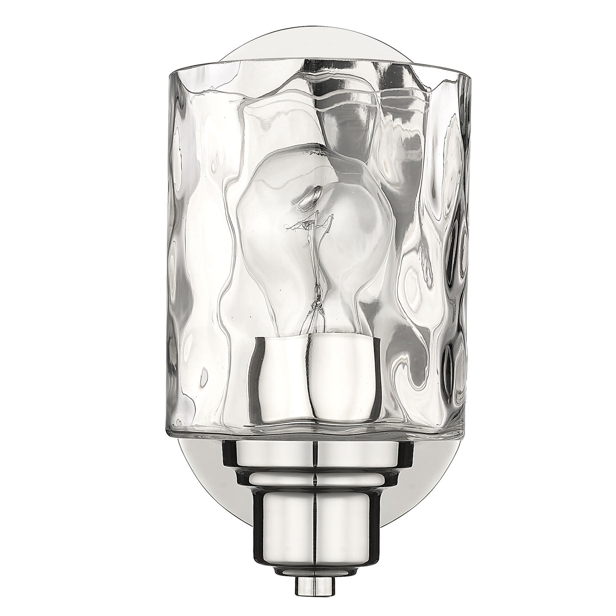 Shown in Polished Nickel finish and Handblown Clear Optic glass