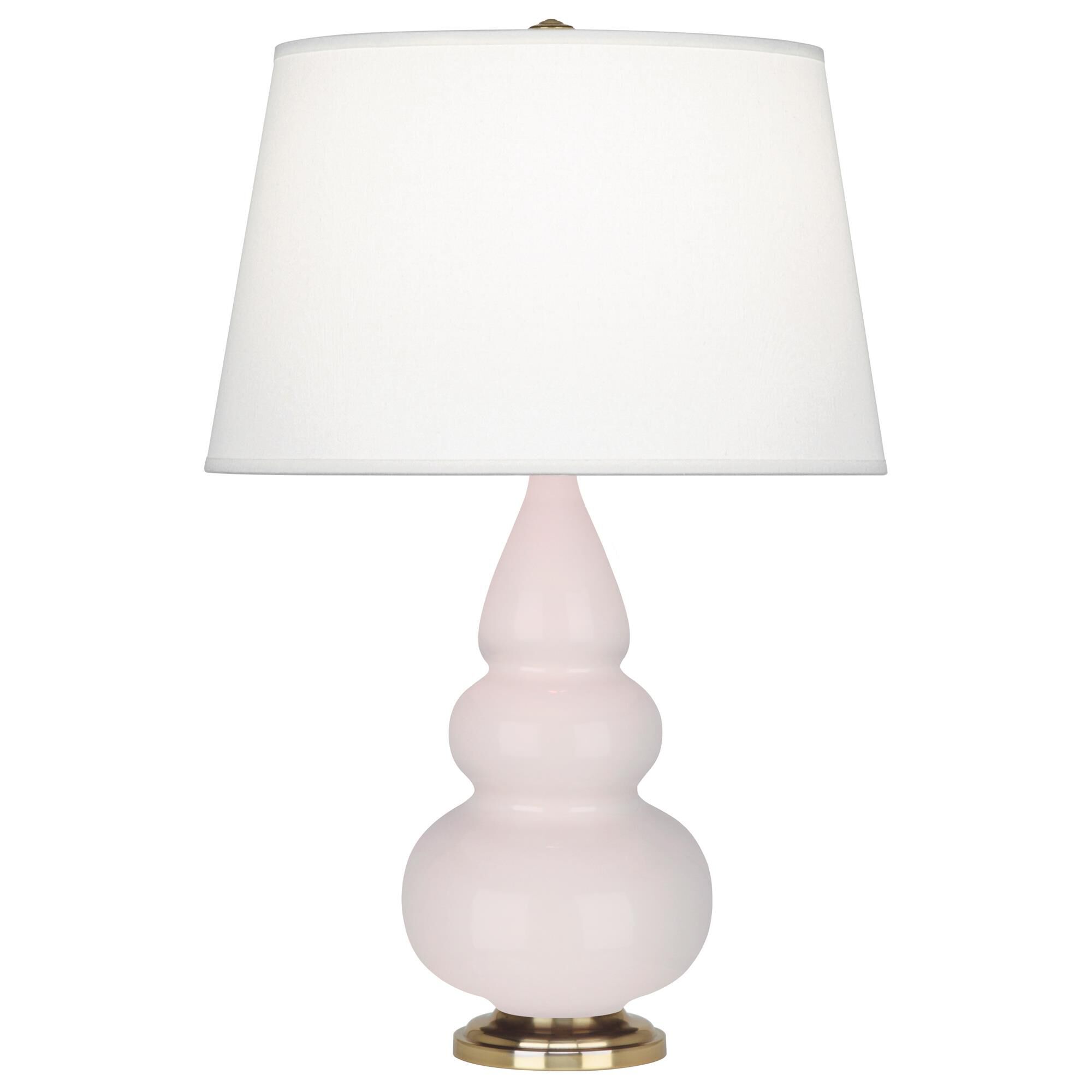 Shown in Rose Water finish and Pearl Dupioni shade