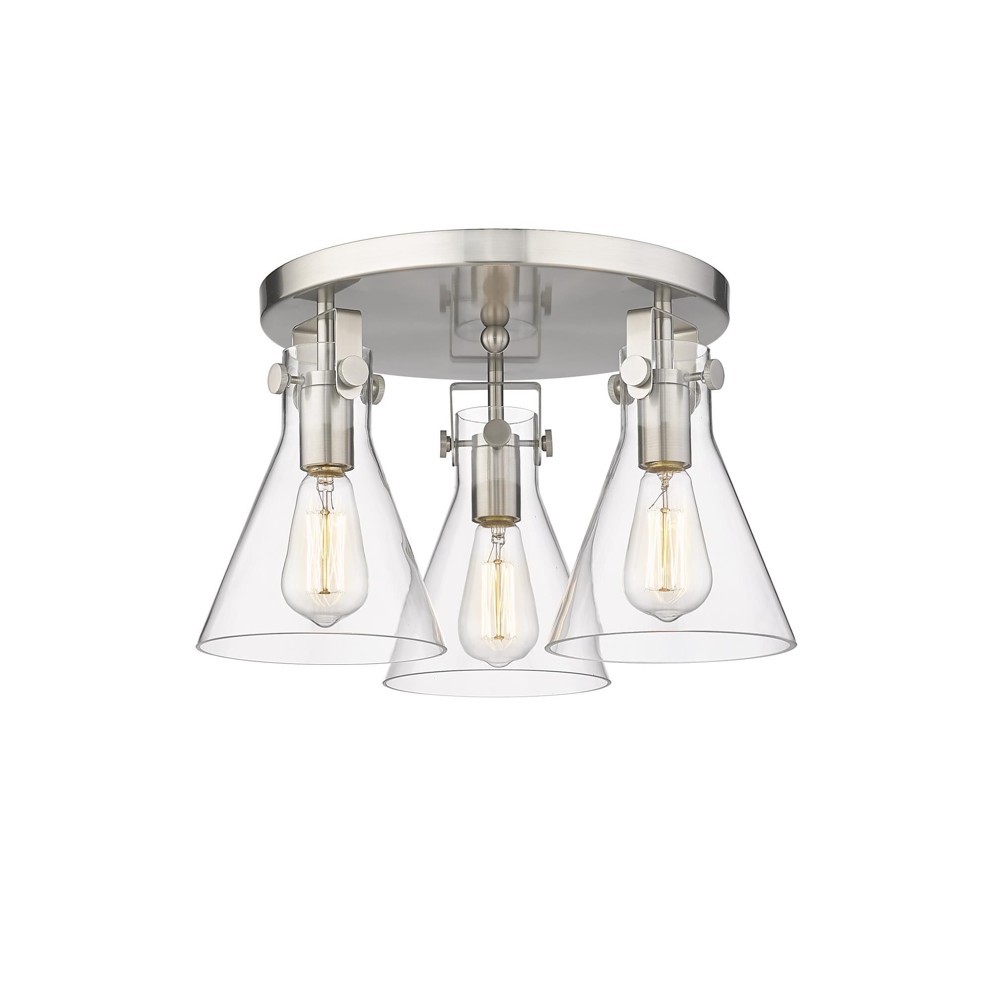 Bruno Marashlian Newton Cone 19 Inch 3 Light Flush Mount by Innovations Lighting