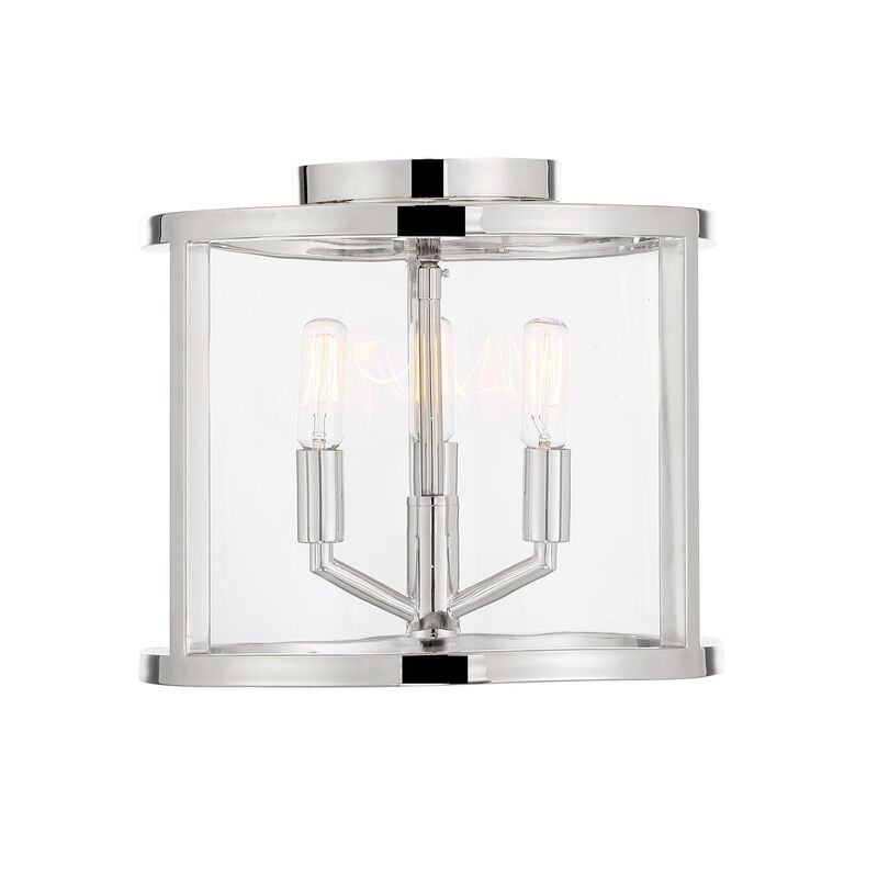 Libby Langdon Devon 11 Inch 3 Light Semi Flush Mount by Crystorama