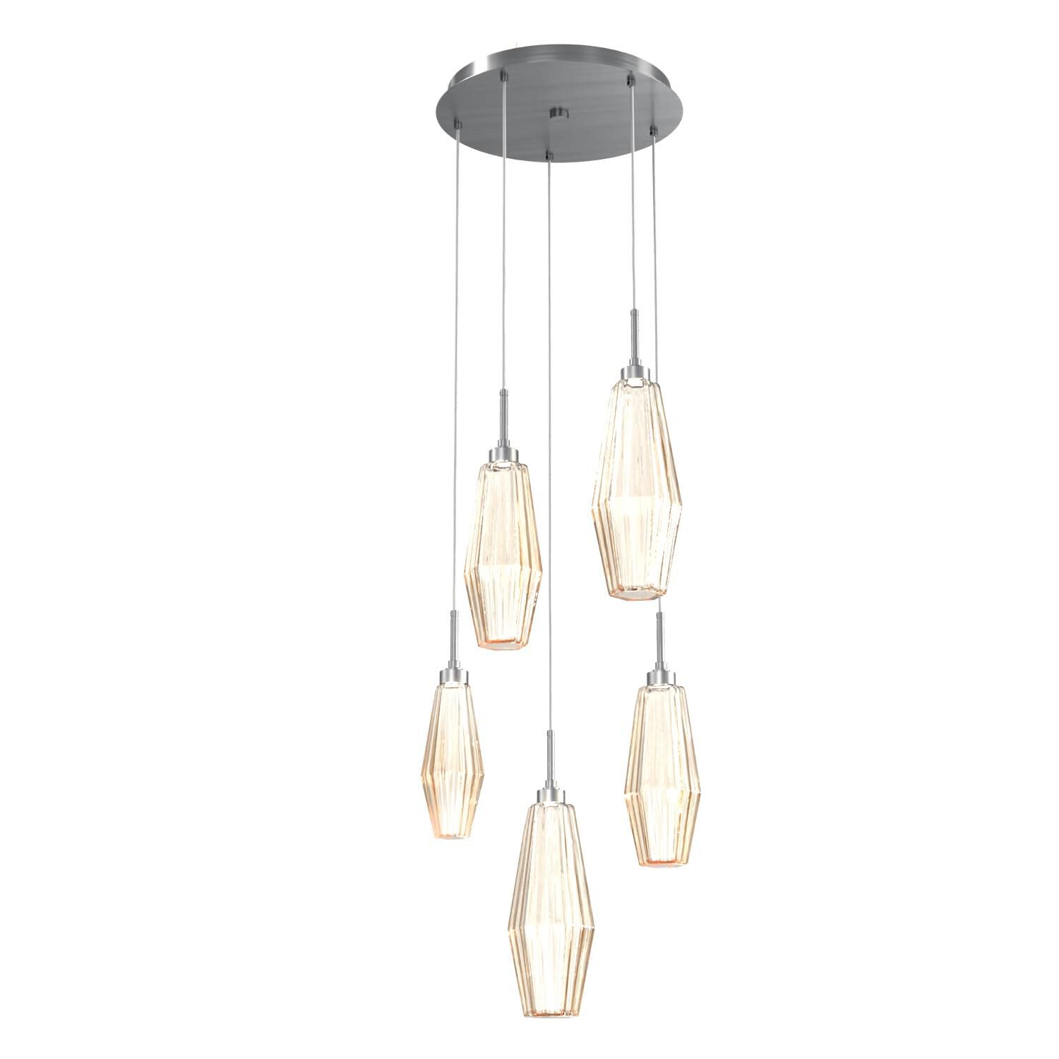 Aalto 19 Inch 5 Light LED Multi Light Pendant by Hammerton Studio