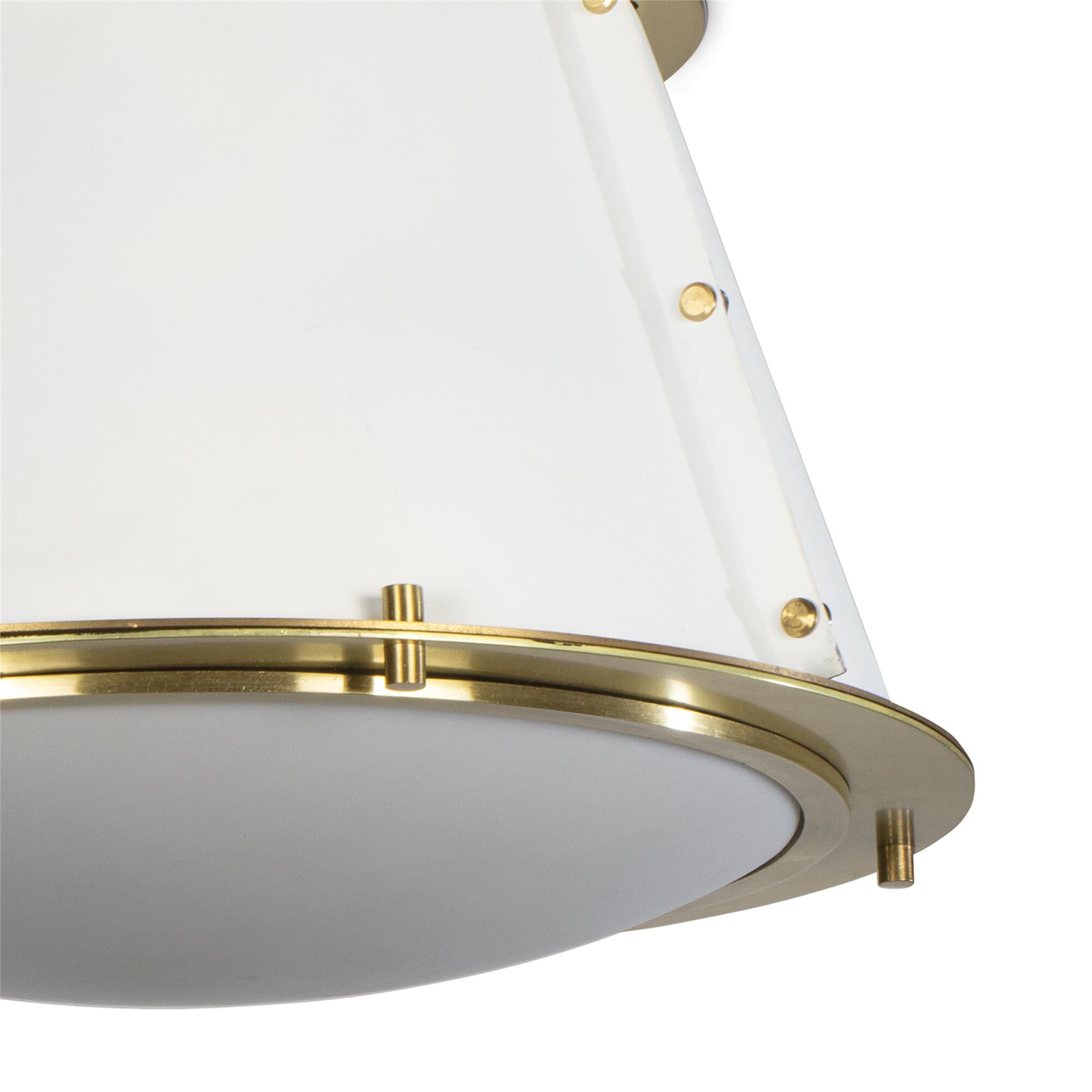 Shown in White finish and - None - shade