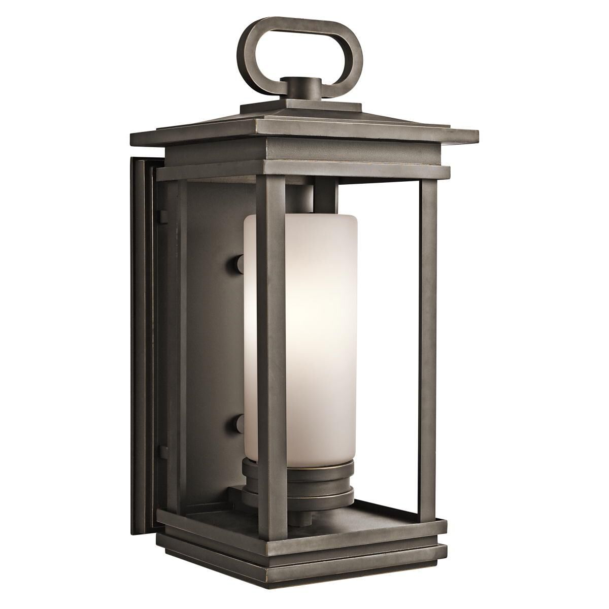 Shown in Rubbed Bronze finish and Satin Etched Cased Opal glass