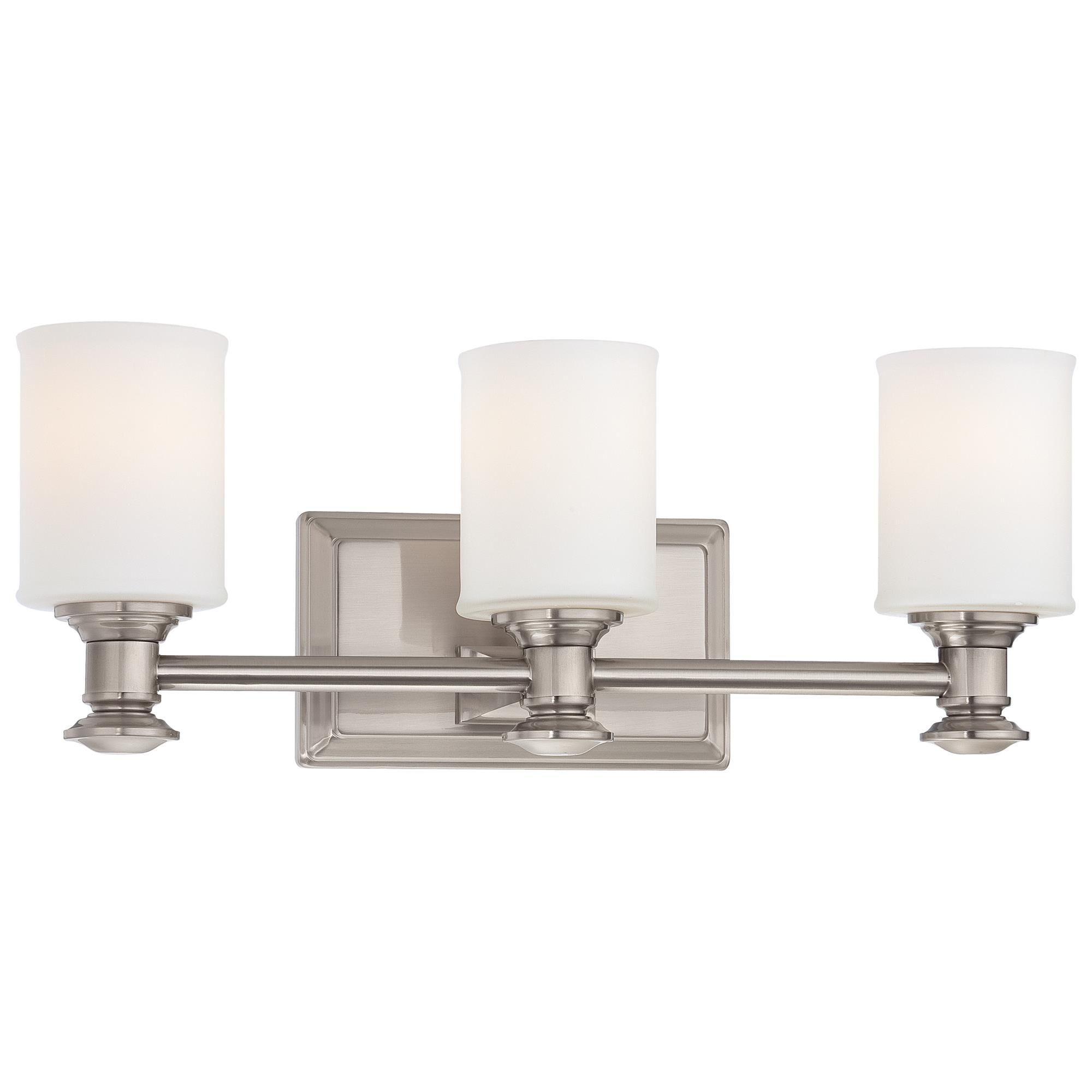 Shown in Brushed Nickel finish and Etched Opal glass