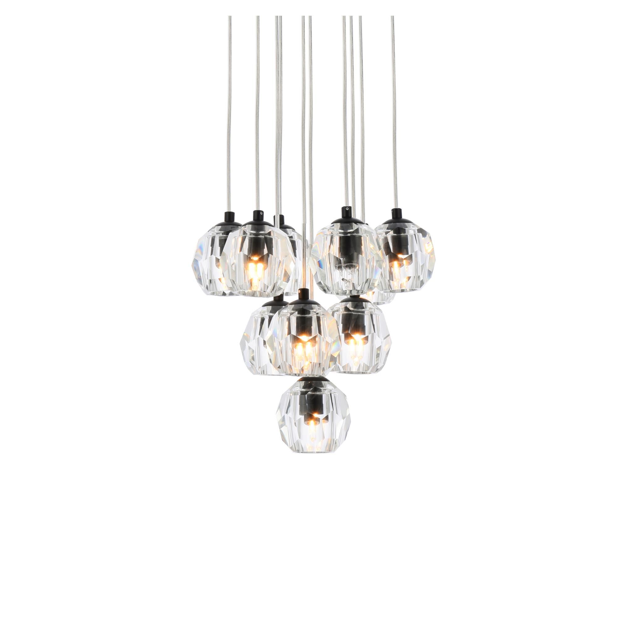 Eren 11 Inch 10 Light LED Multi Light Pendant by Elegant Lighting