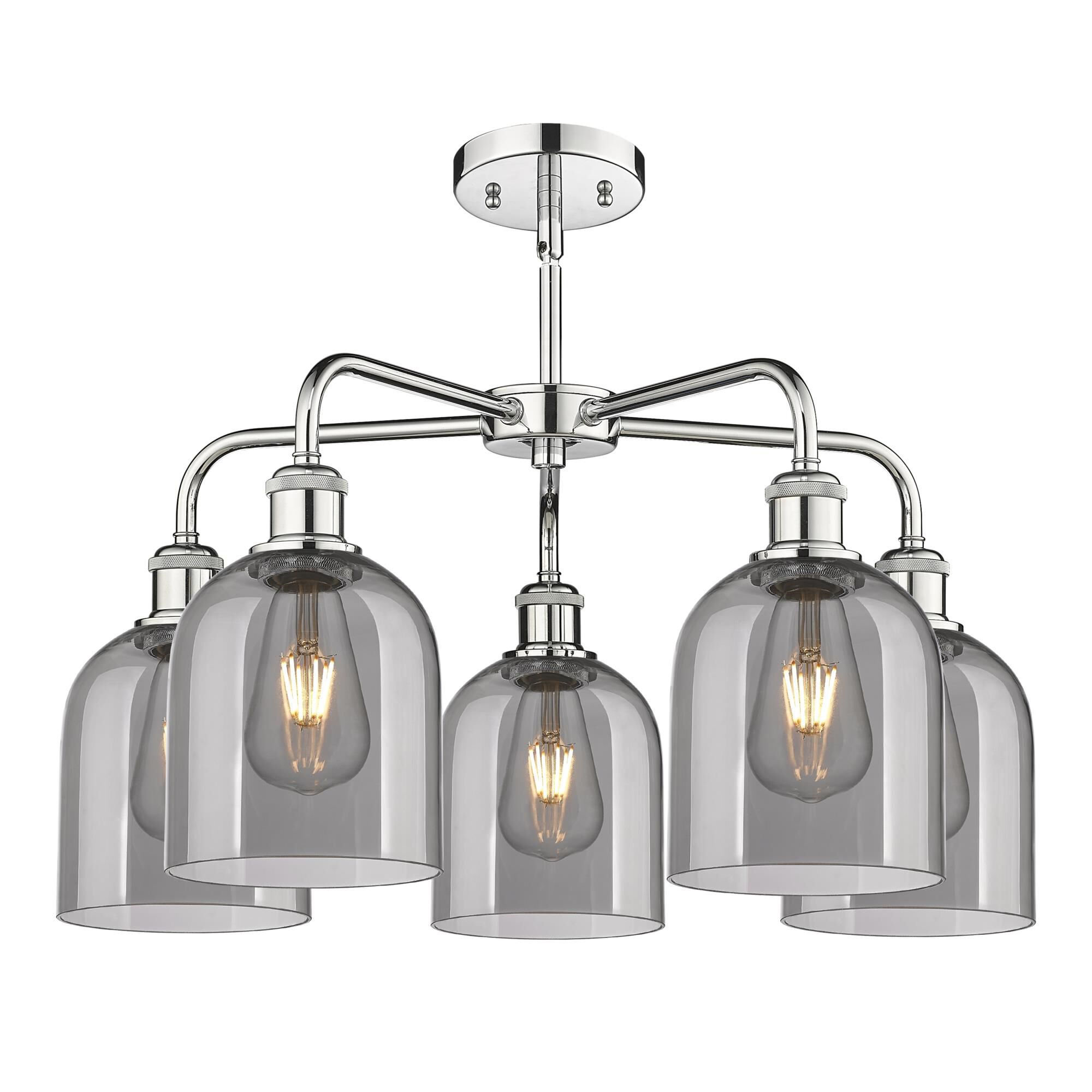 Shown in Polished Chrome finish and Light Smoke glass