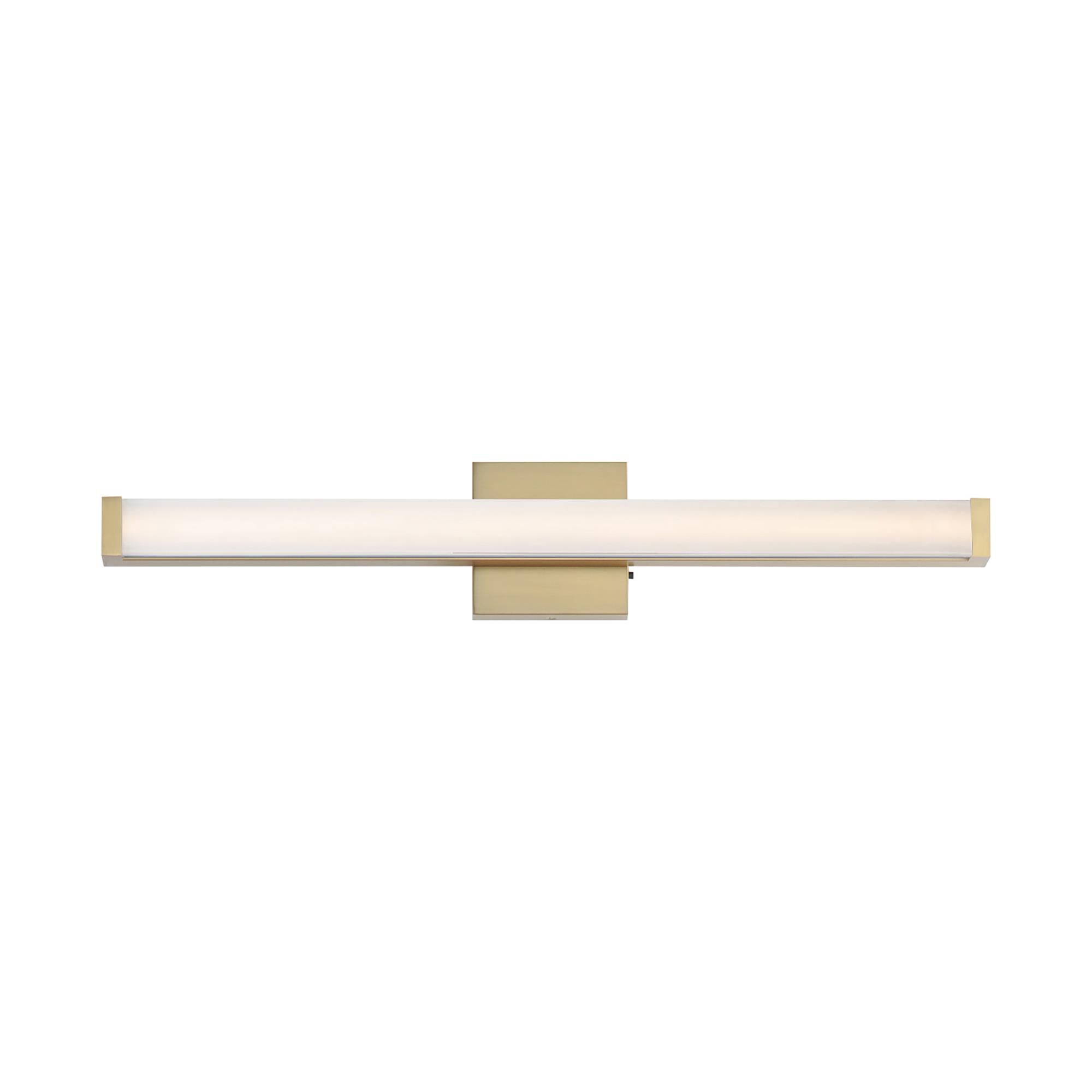 Shown in Natural Aged Brass finish and Polycarbonate shade