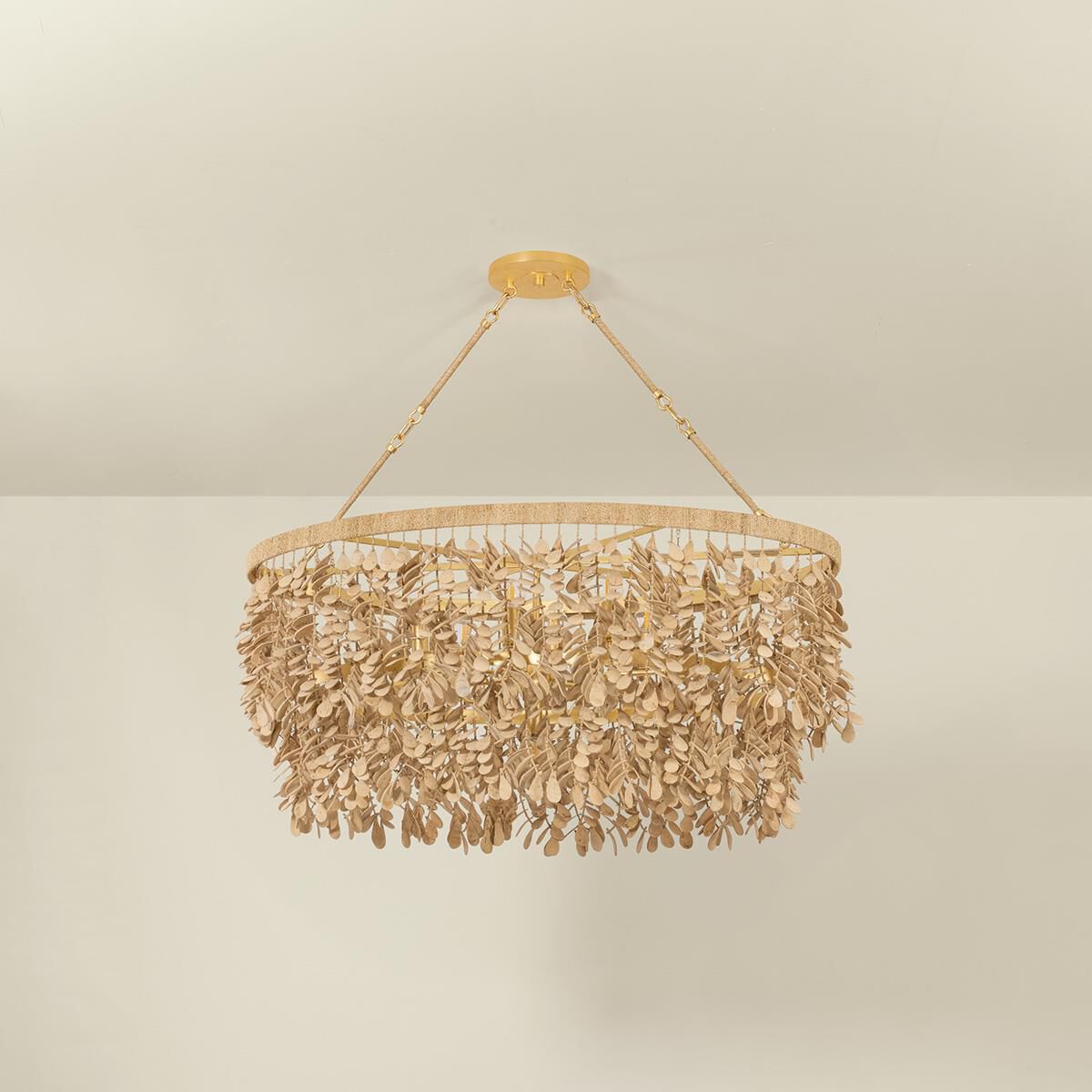 Shown in Vintage Gold Leaf finish and Coco Shell shade