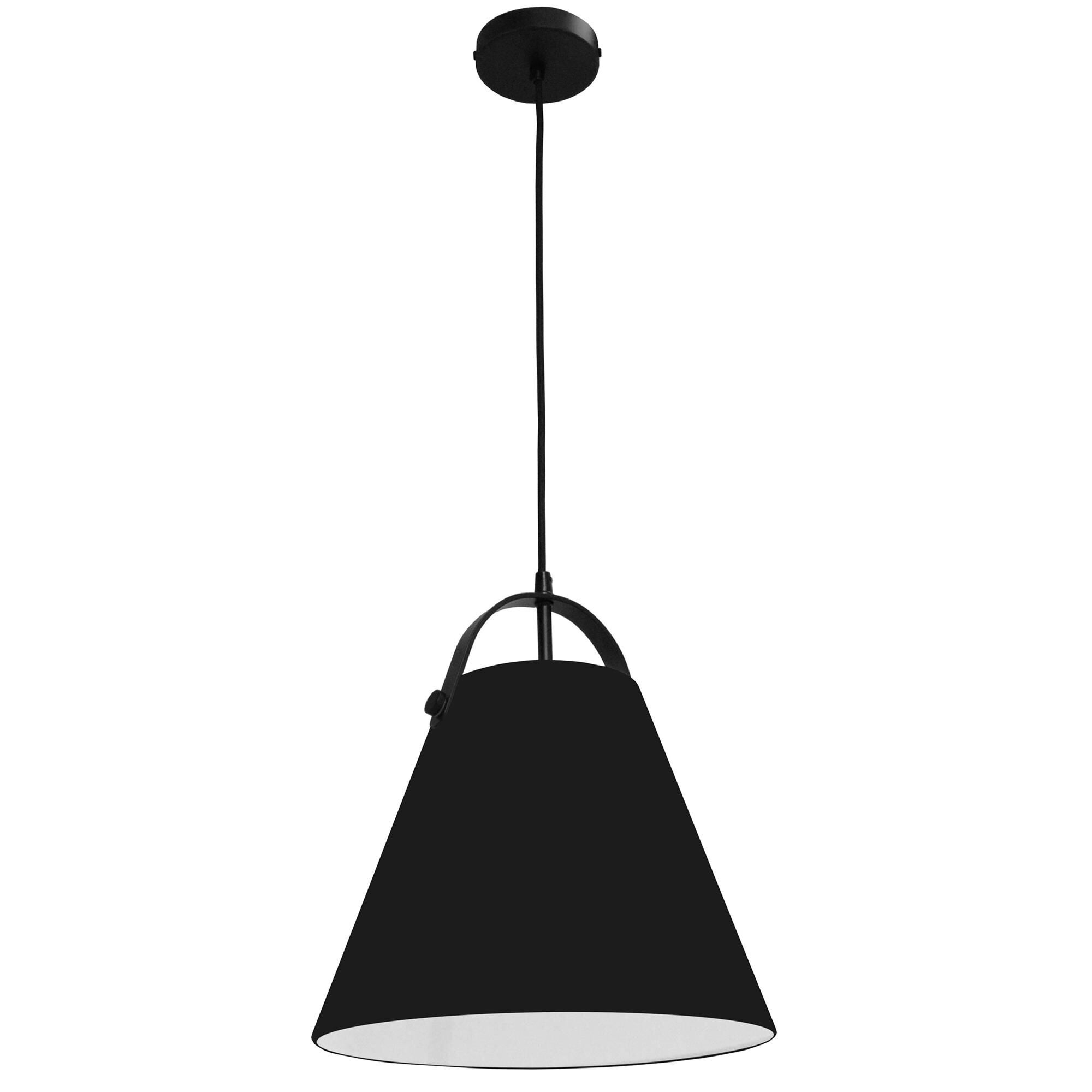 Shown in Matte Black finish and Laminated Fabric - Black shade