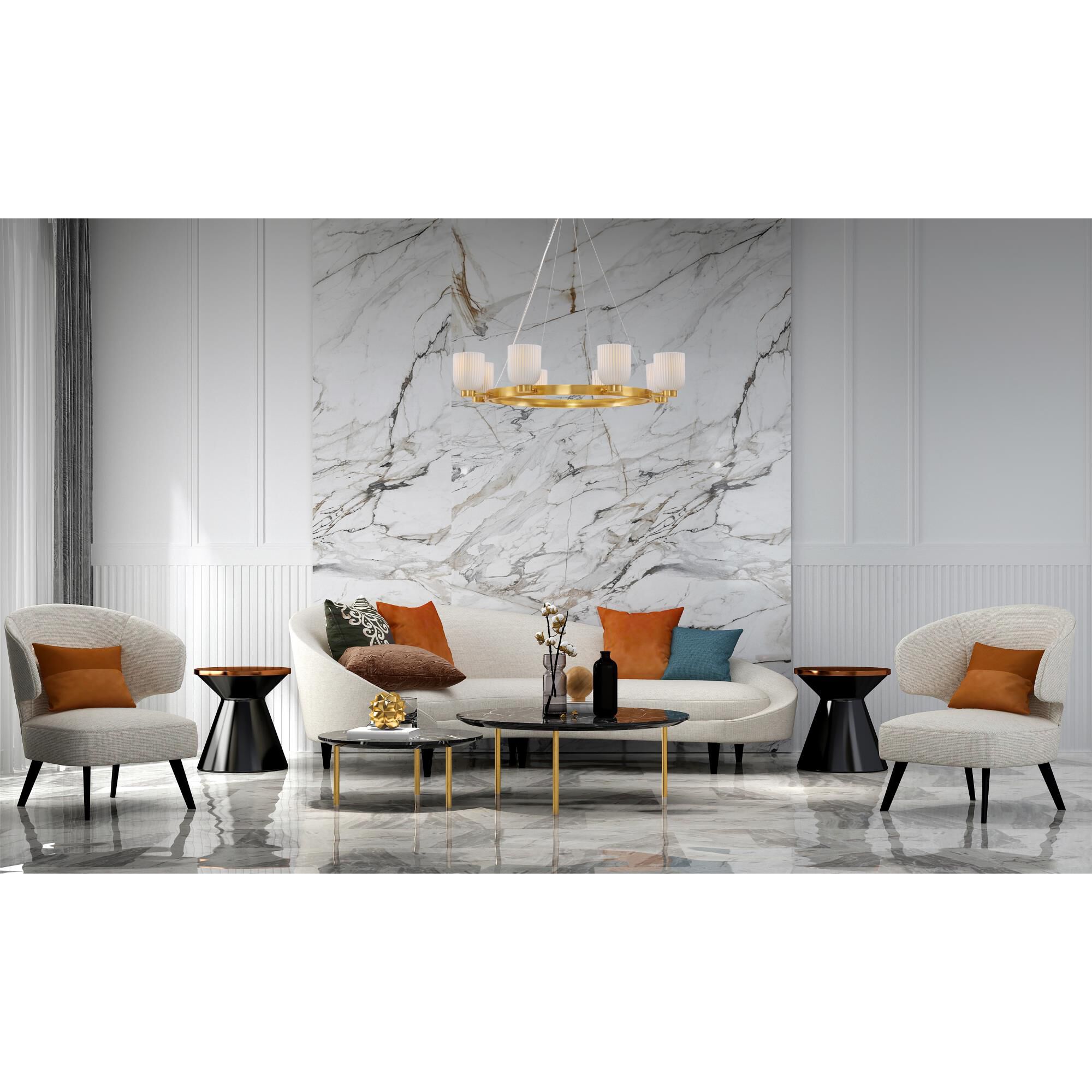 Isla Blanca 40 Inch Chandelier by Savoy House