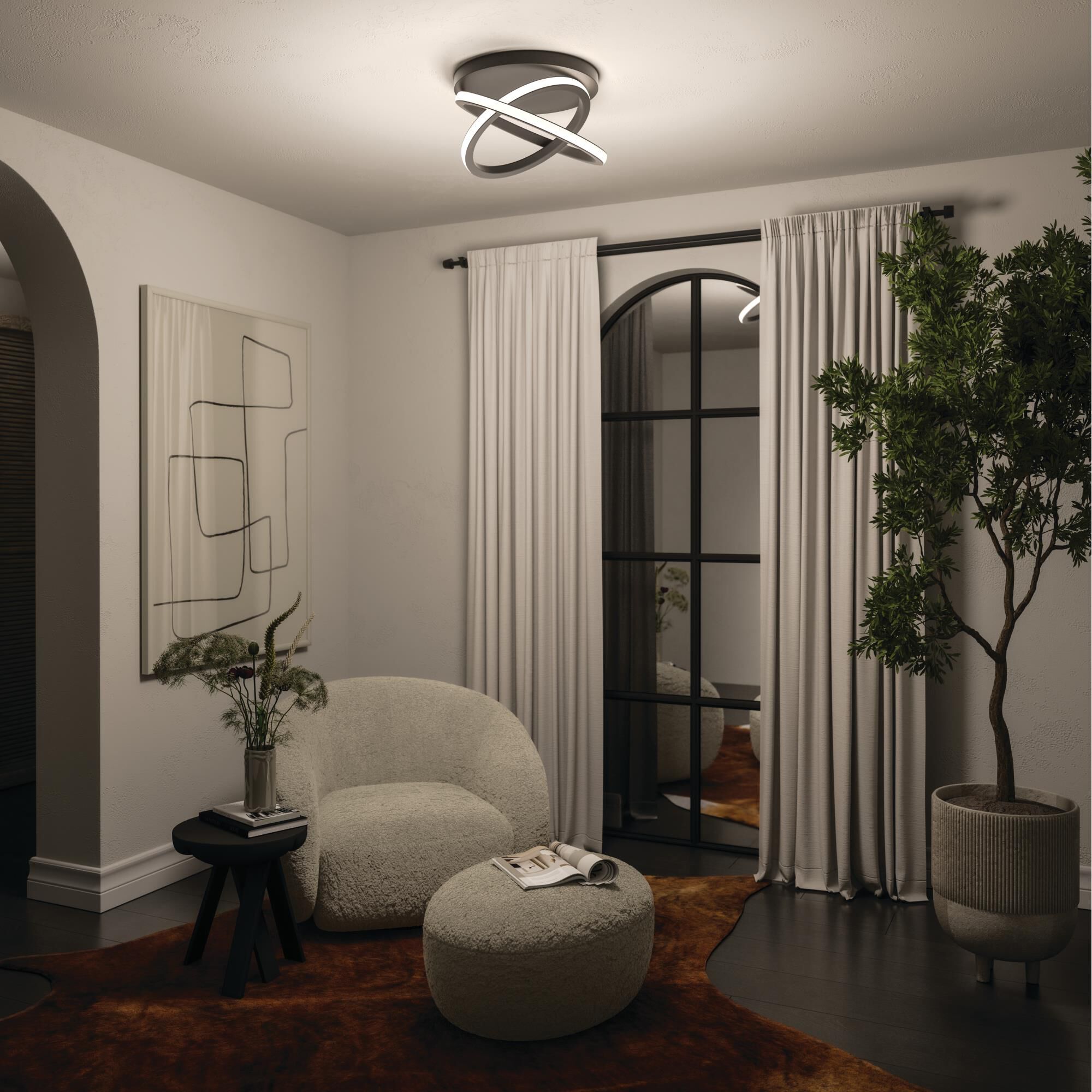 Caputo 19 Inch 2 Light LED Flush Mount by Elan Lighting