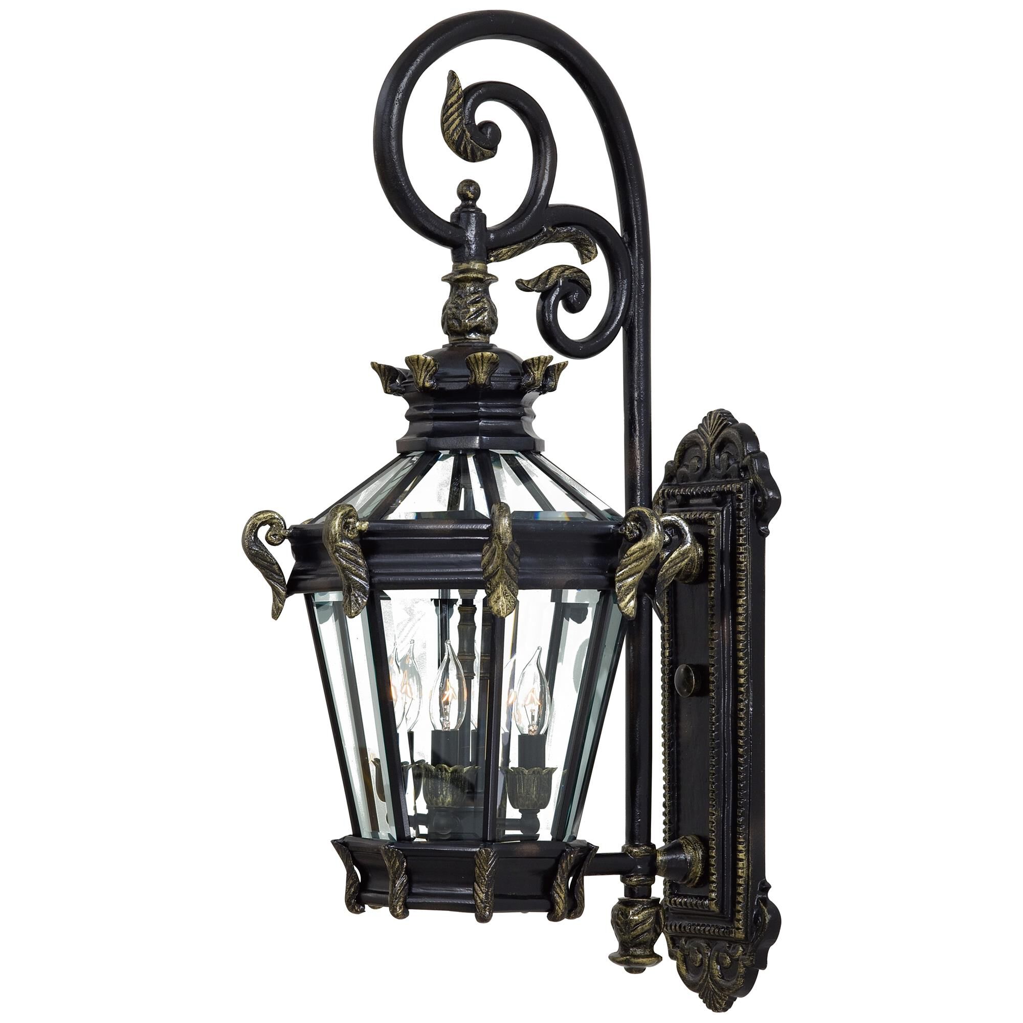 Shown in Heritage W/ Gold Highlights finish and Clear Beveled Panels glass