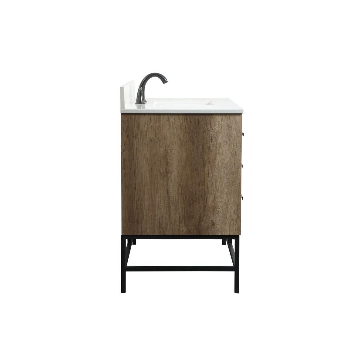 Shown in Natural Oak finish and With Backsplash accent