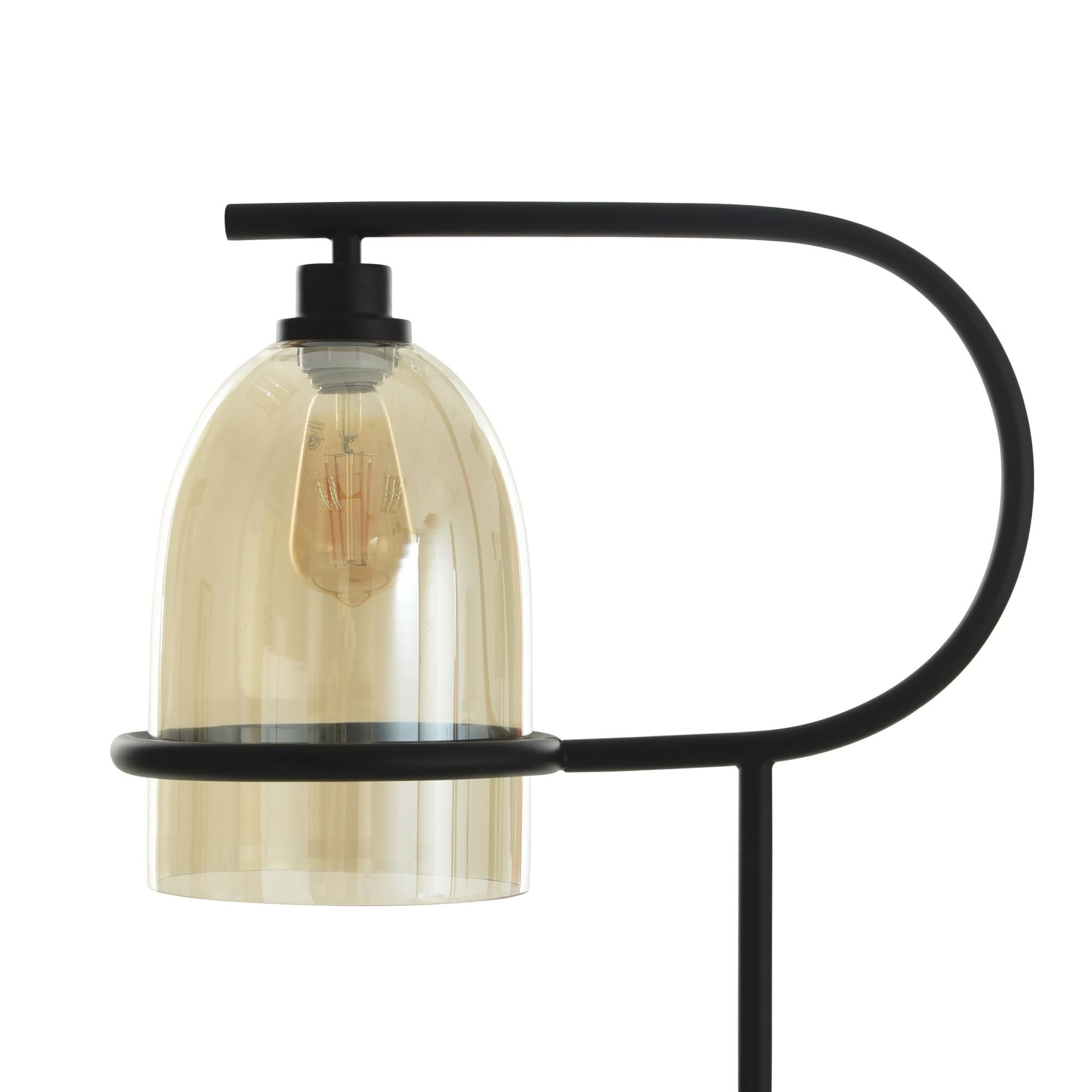 Shown in Satin Black, Clear finish and Clear Glass shade