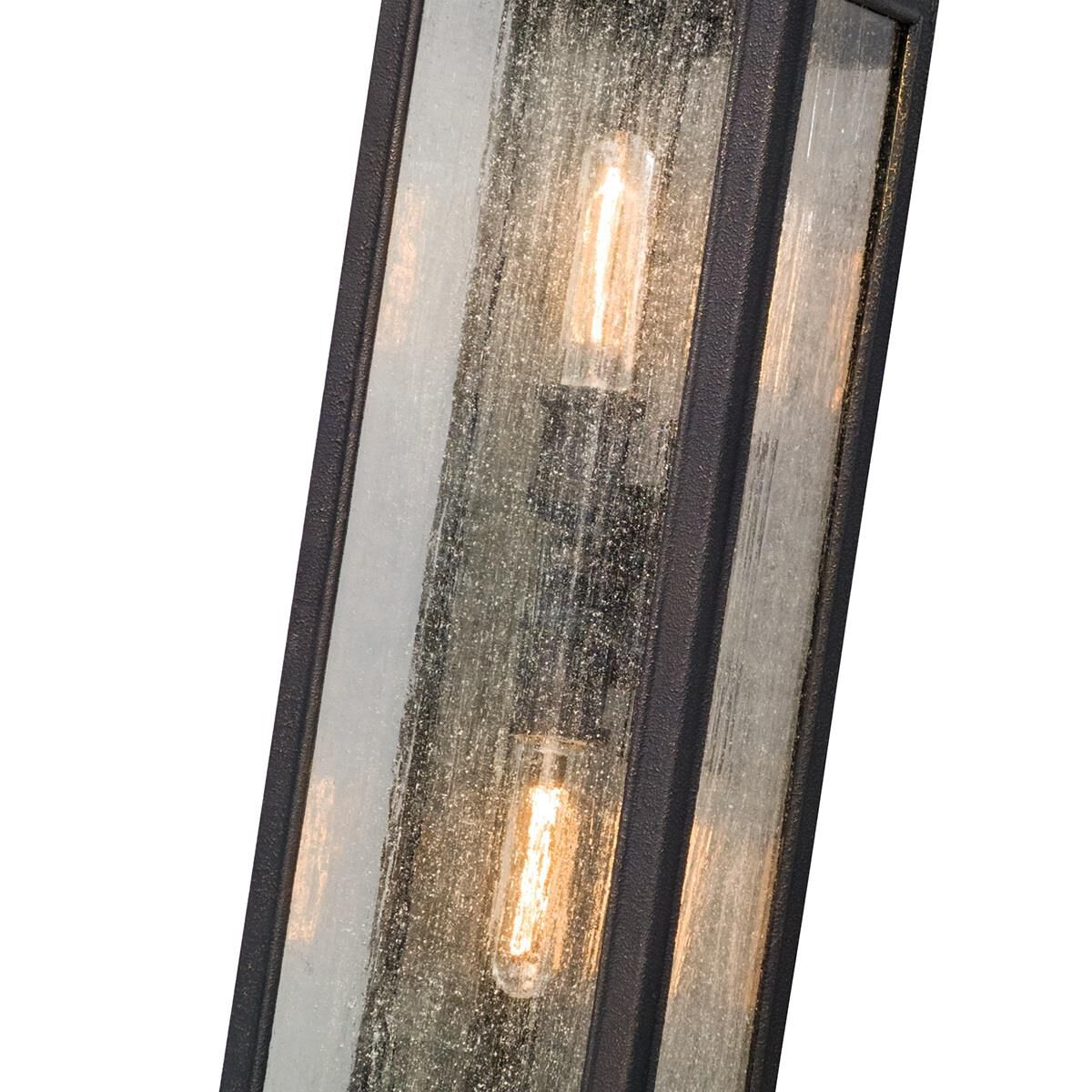 Shown in Vintage Bronze finish and Seeded Clear glass