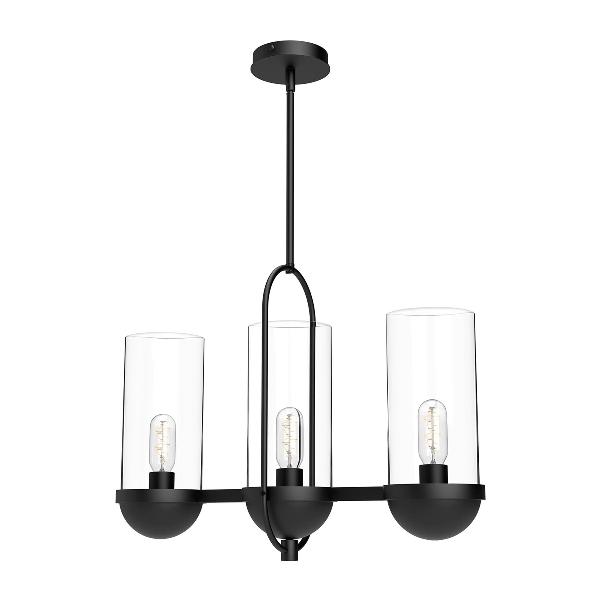 Shown in Matte Black finish and Clear glass