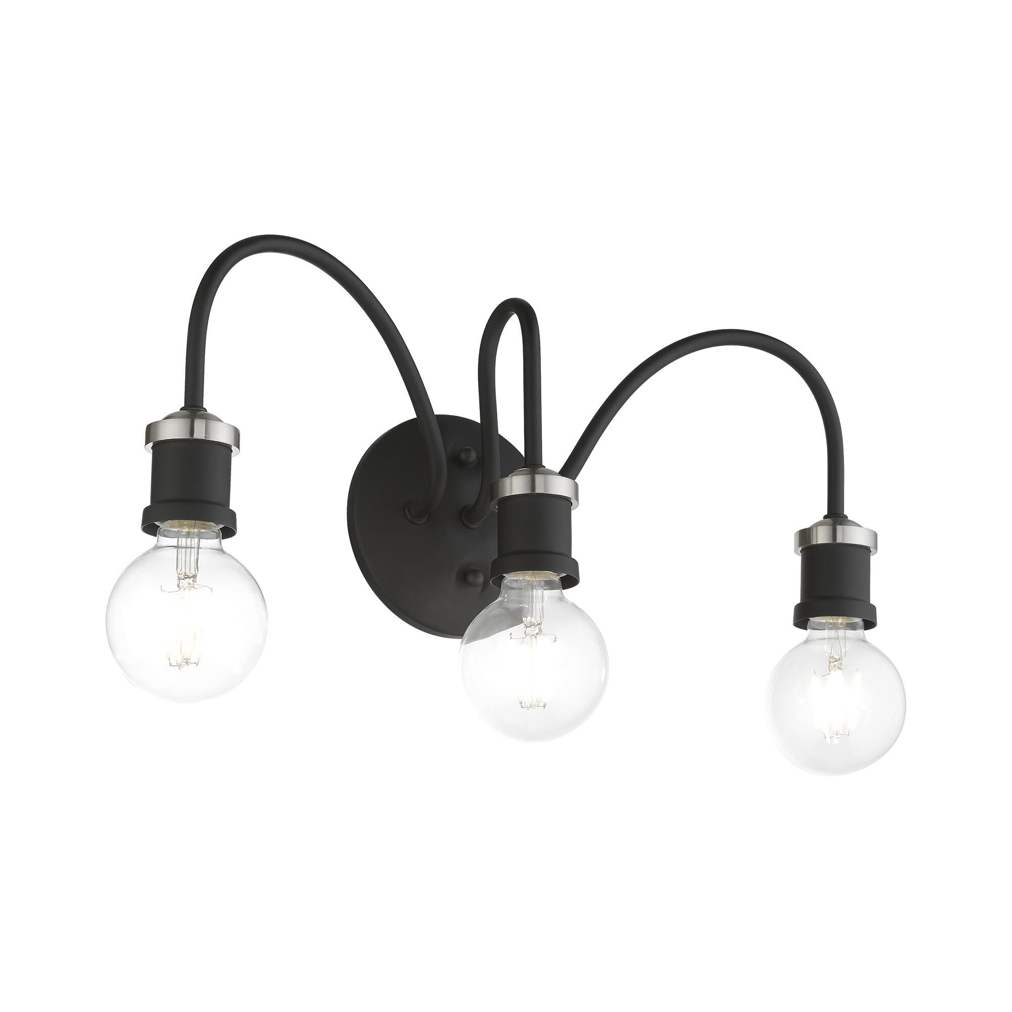 Shown in Black with Brushed Nickel Accent finish